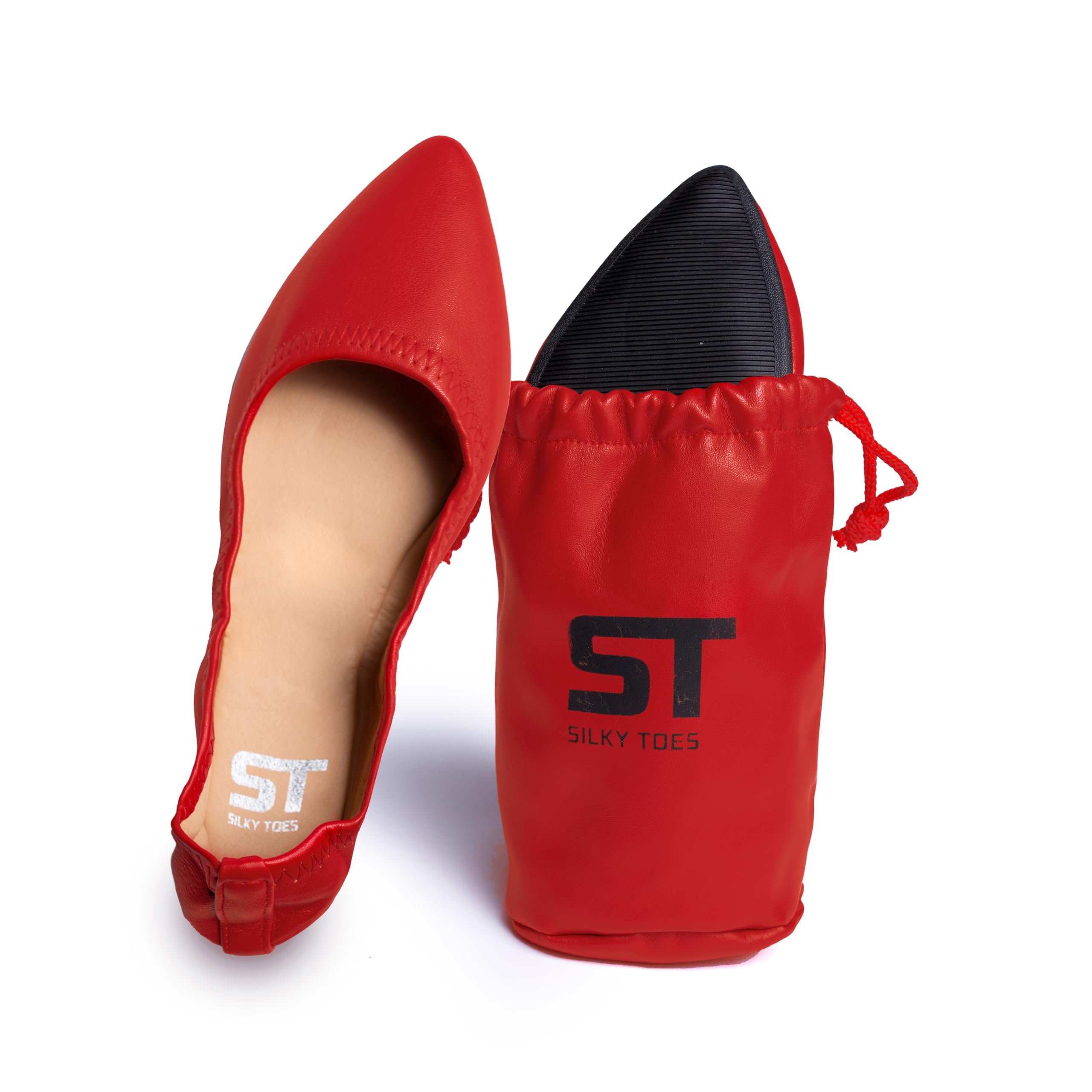 Silky Toes Womens Foldable Flat Ballet Shoes Casual Business Flats for Women