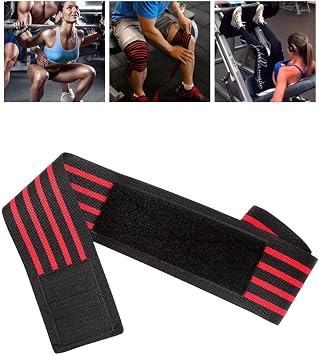 YJZQ Compression Elasticity Knee Bandage Wrap Weightlifting Squat Fitness Strap Patella Leg Thigh Calf Shin Support Brace Protector GYM Basketball Sports Guard -Arthritis Tendonitis Pain-relief