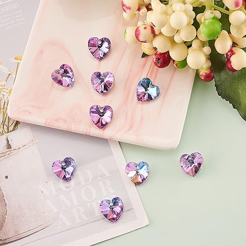 Miniatura 3 de DanLingJewelry Dijes de cristal coloridos para hacer joyas de bricolaje, Vidrio