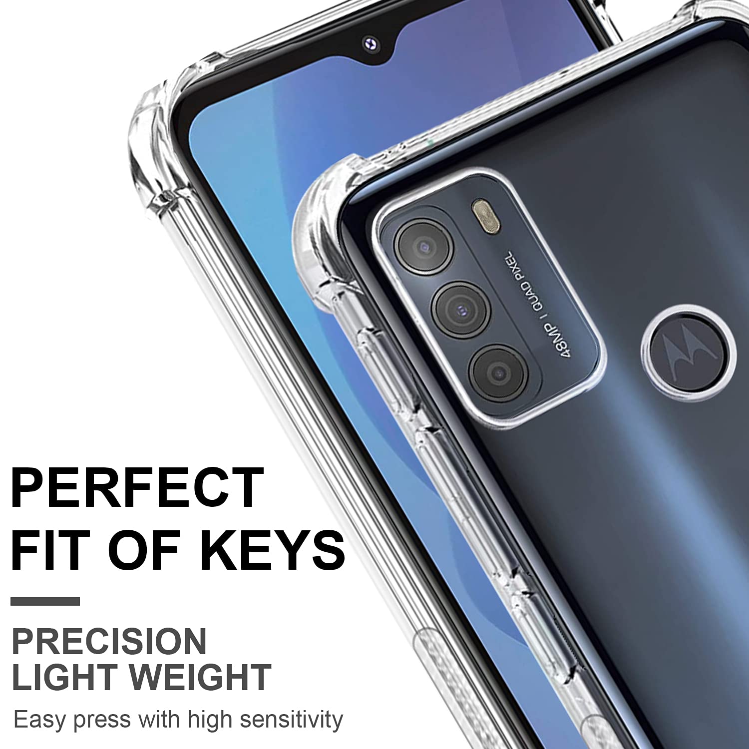 Pellicola proteggi schermo per Motorola Moto G50 [2 pezzi] in vetro temperato [durezza 9H] [senza bolle ] [compatibile con custodia] per Moto G50 (6,5 cm