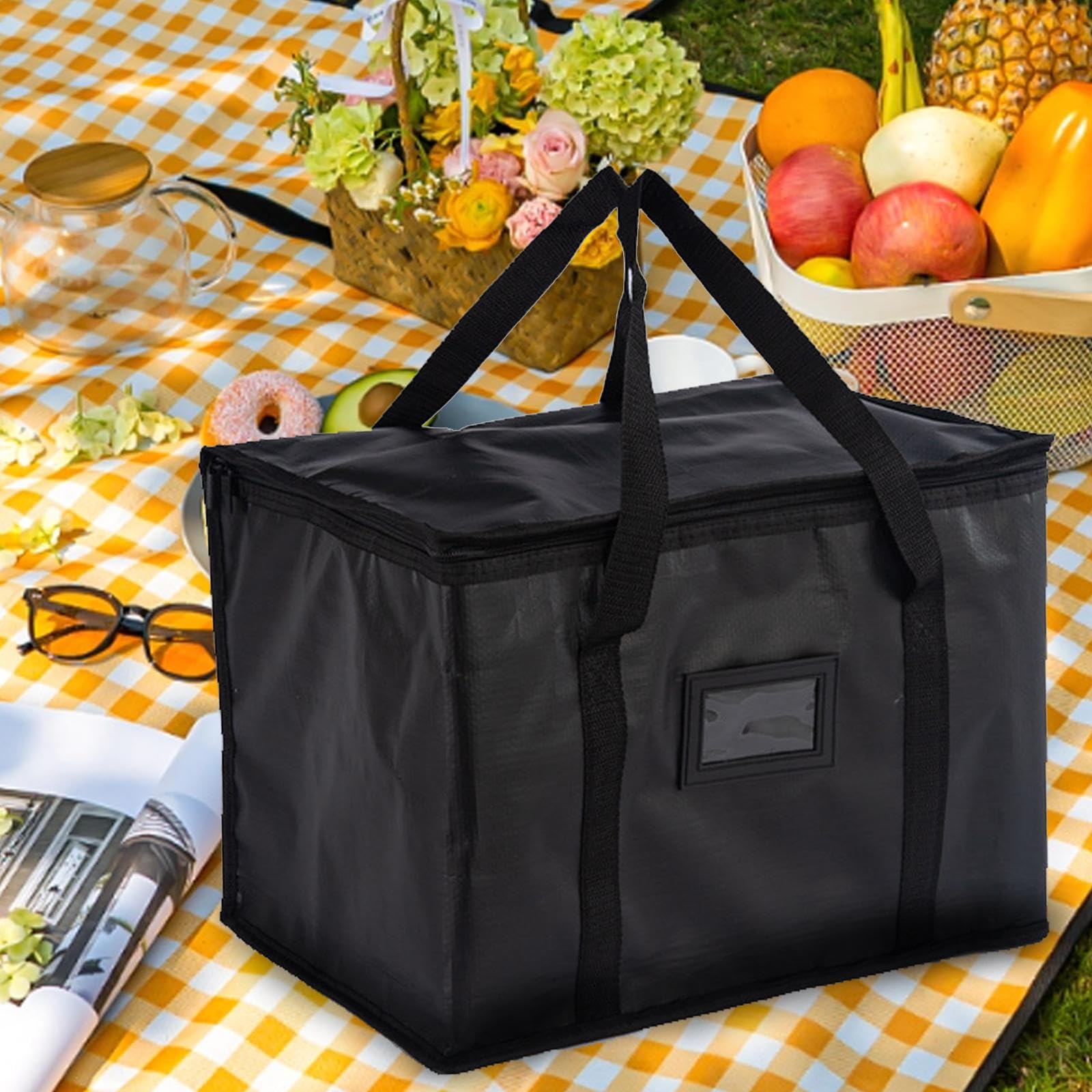 Insulated Cooler Bag Picnic Cooler Bag Collapsible Black 20