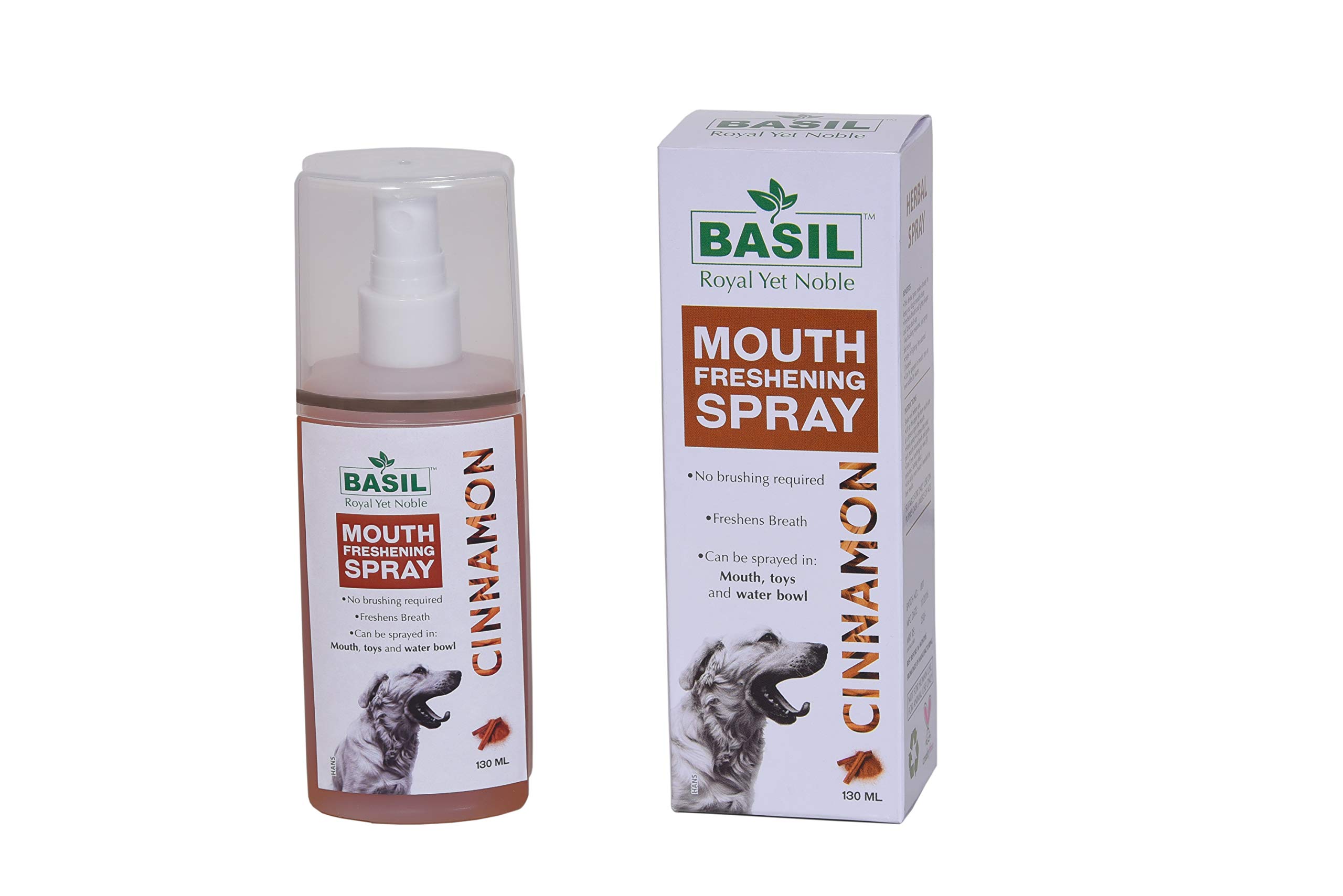 Basil Dog Mouth Freshening Spray for Healthy Oral Hygiene (Cinnamon, 130ml) (B07R6P69M9) Amazon Price History, Amazon Price Tracker