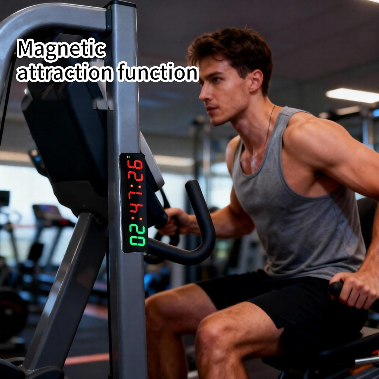 1in Magnetic Charging Sports Stopwatches with 5 Brightness Level Cooking Timer for Gym Training and Kitchen Use