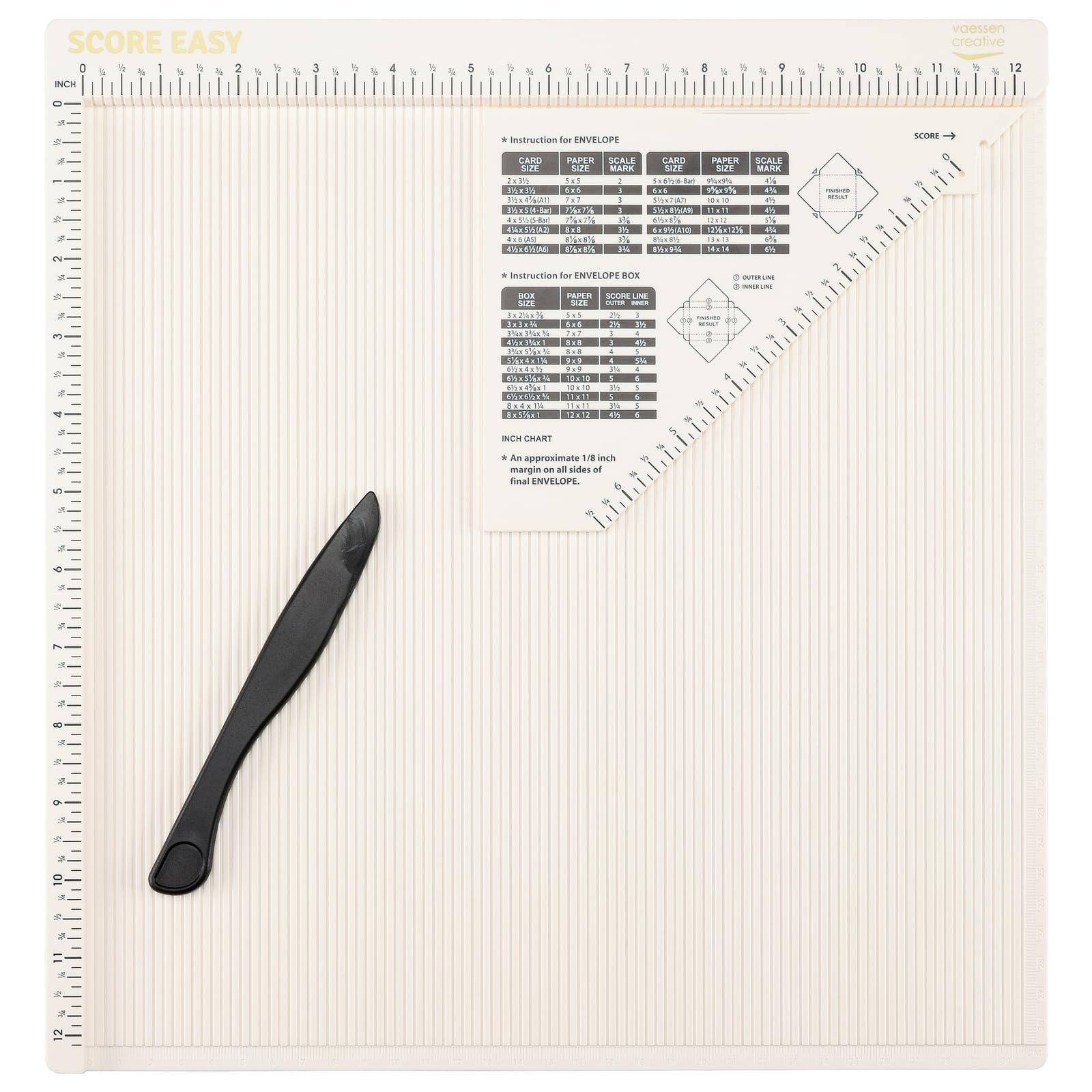Vaessen Creative2137-046 Easy-Imperial-Scoring Board, White, 12 x 12