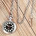 Whodoit Classic Sliver Shiny Arabic Numeral Men's Quartz Pocket Watch, Pocket Watches Gift Quartz Movement for Men with Chain-Sliver