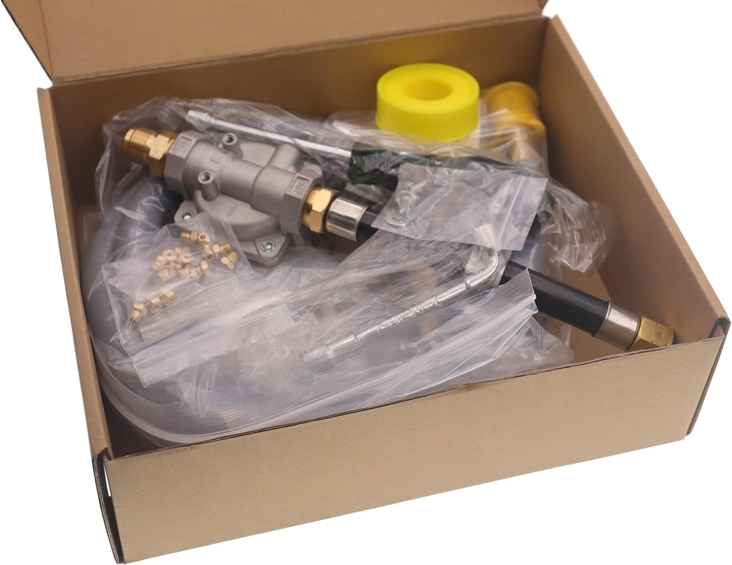 Upgraded Propane to Natural Gas Conversion Kit – Includes 10FT 1/2" ID Natural Gas Hose, Regulator & Nozzle for Weber Genesis, Genesis II, Spirit & Spirit II Grills