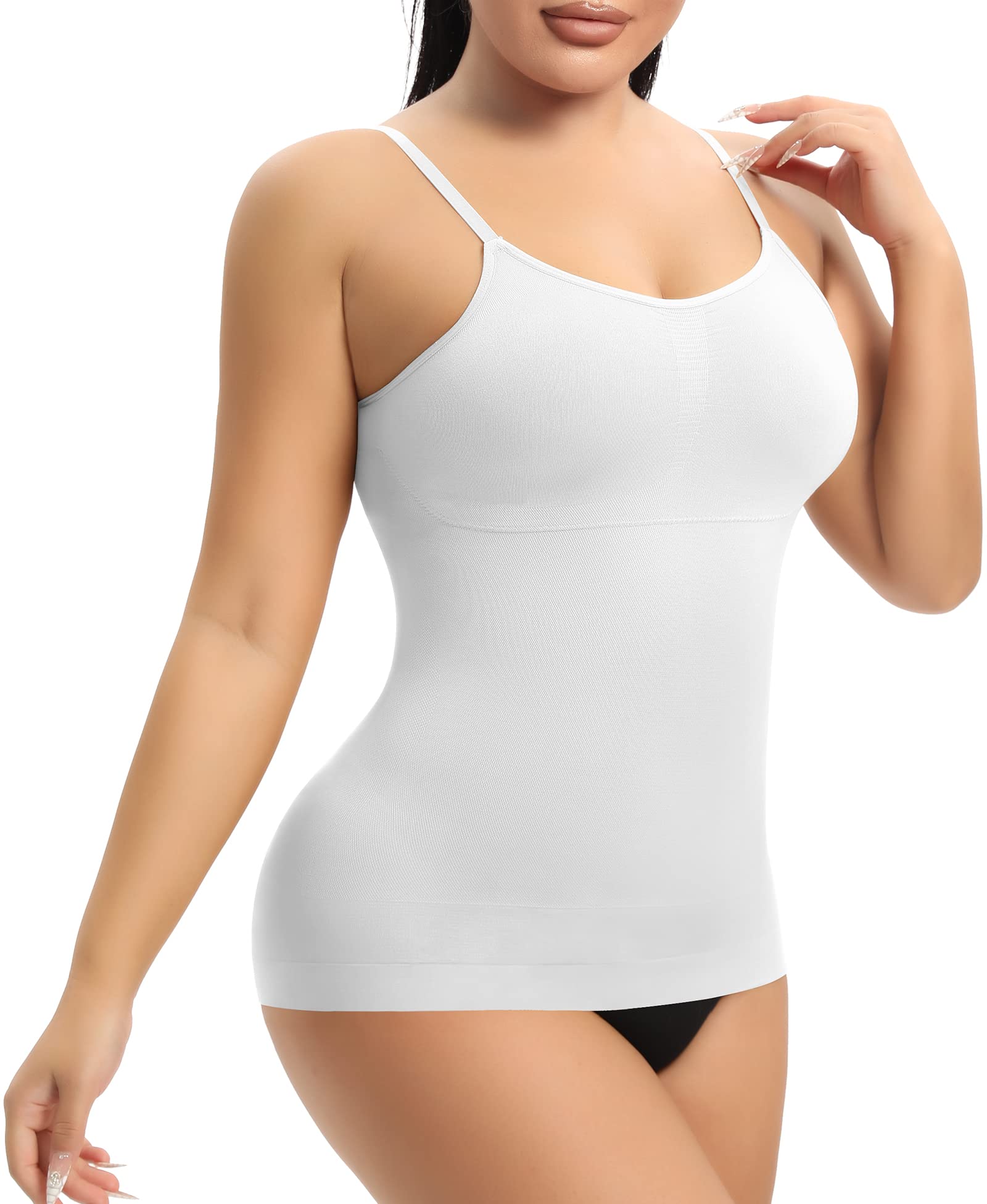 YARRCO Damen Shape Unterhemd Bauchweg Hemdchen Shapewear Trägertop Shaping BH Hemd Formendes Top Body Shaper Nahtloses Figurformendes Tanktop