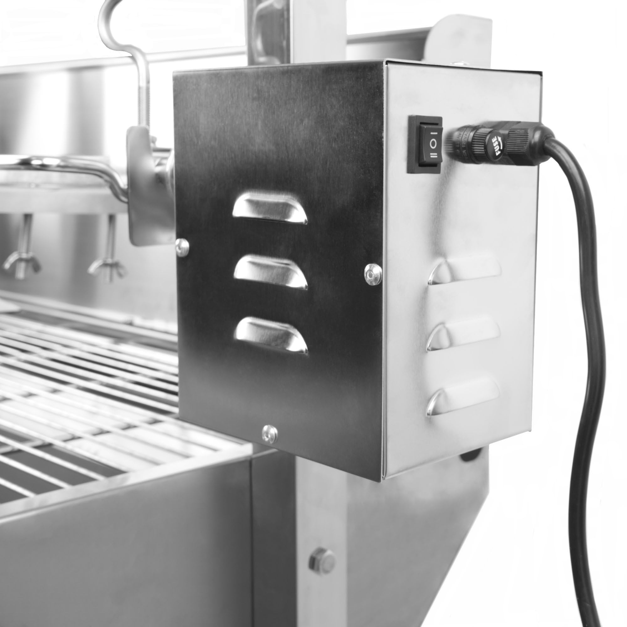 BBQ-Toro girarrosto mobile in acciaio inox per maialino | fino a 60 kg | grill rotisserie con motore, spiedo per arrosti | girarrosto per maiale e agnello con ruote, spiedo elettrico