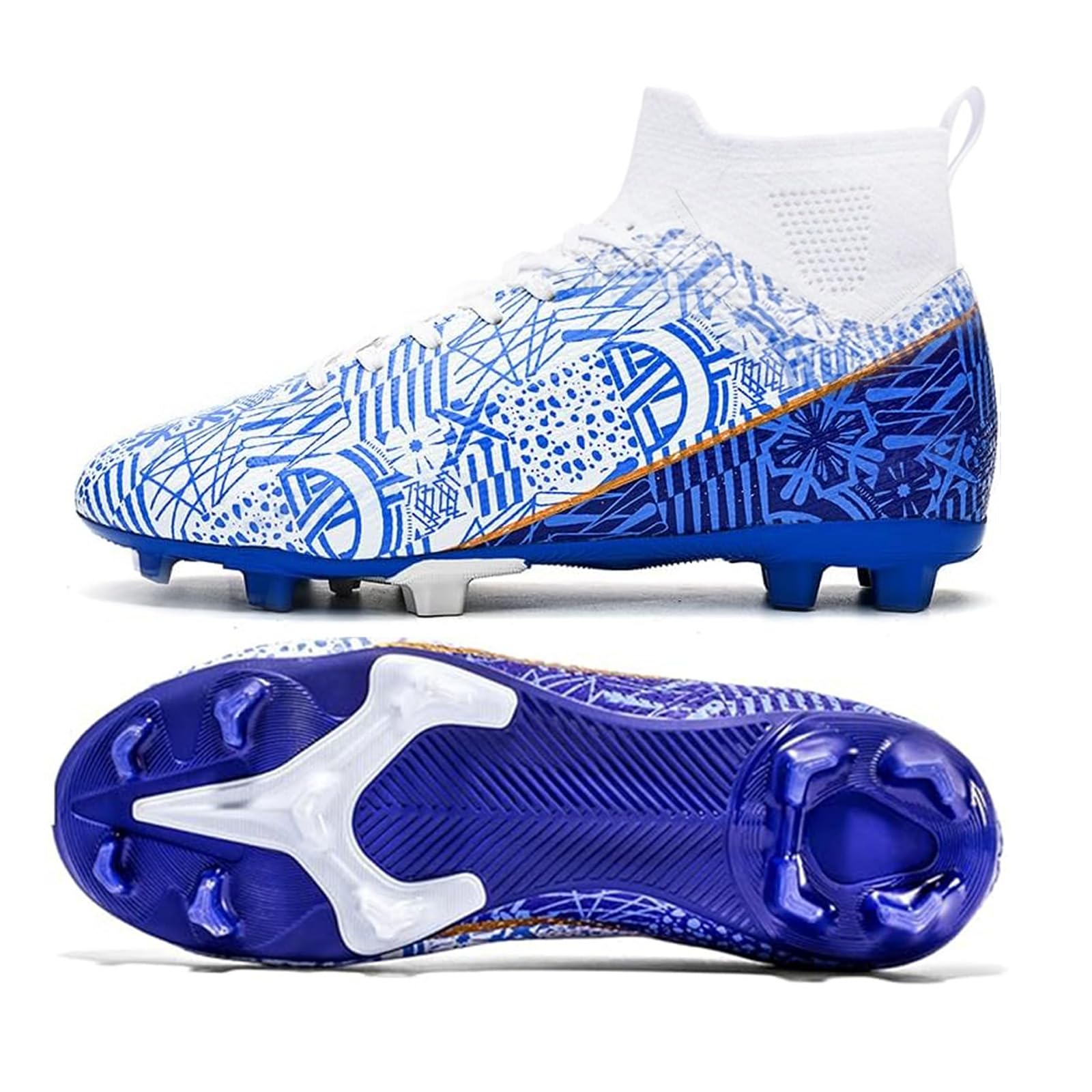 Football Boots for Men Women, Unisex-Adult Football Shoes Sneakers, High Ankle Non-Slip Training Sneaker, Athletics Football Soccer Shoes for Youth Students,32-39 Size