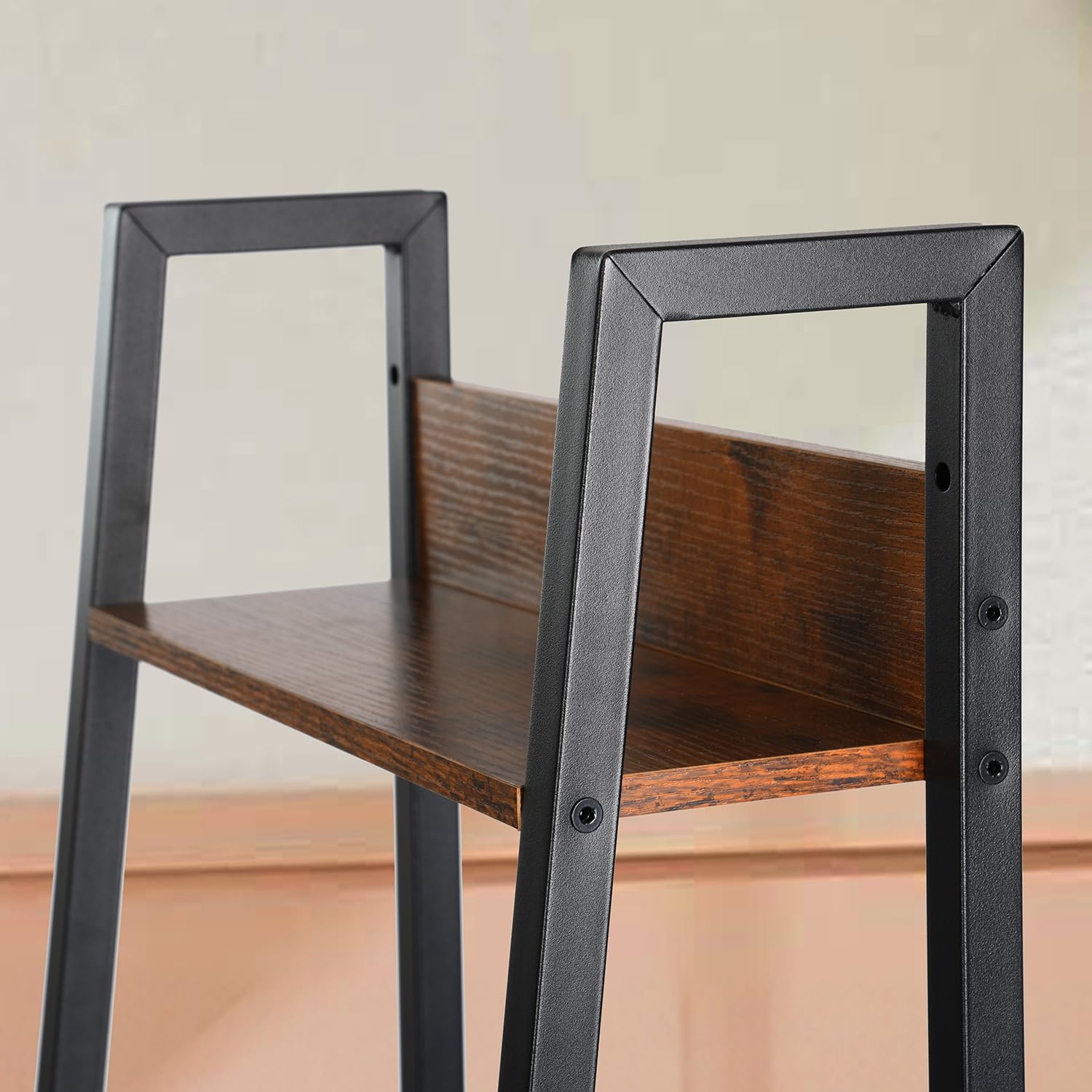 FurnitureR Étagère de Bar, Support de Présentation pour Bar, H-26cm Compartiment, Meuble de Rangement pour Bouteilles d'Alcools et Verres, 5 Niveaux Rangement avec Tiroirs en Non-Tissé, 42x29x141cm