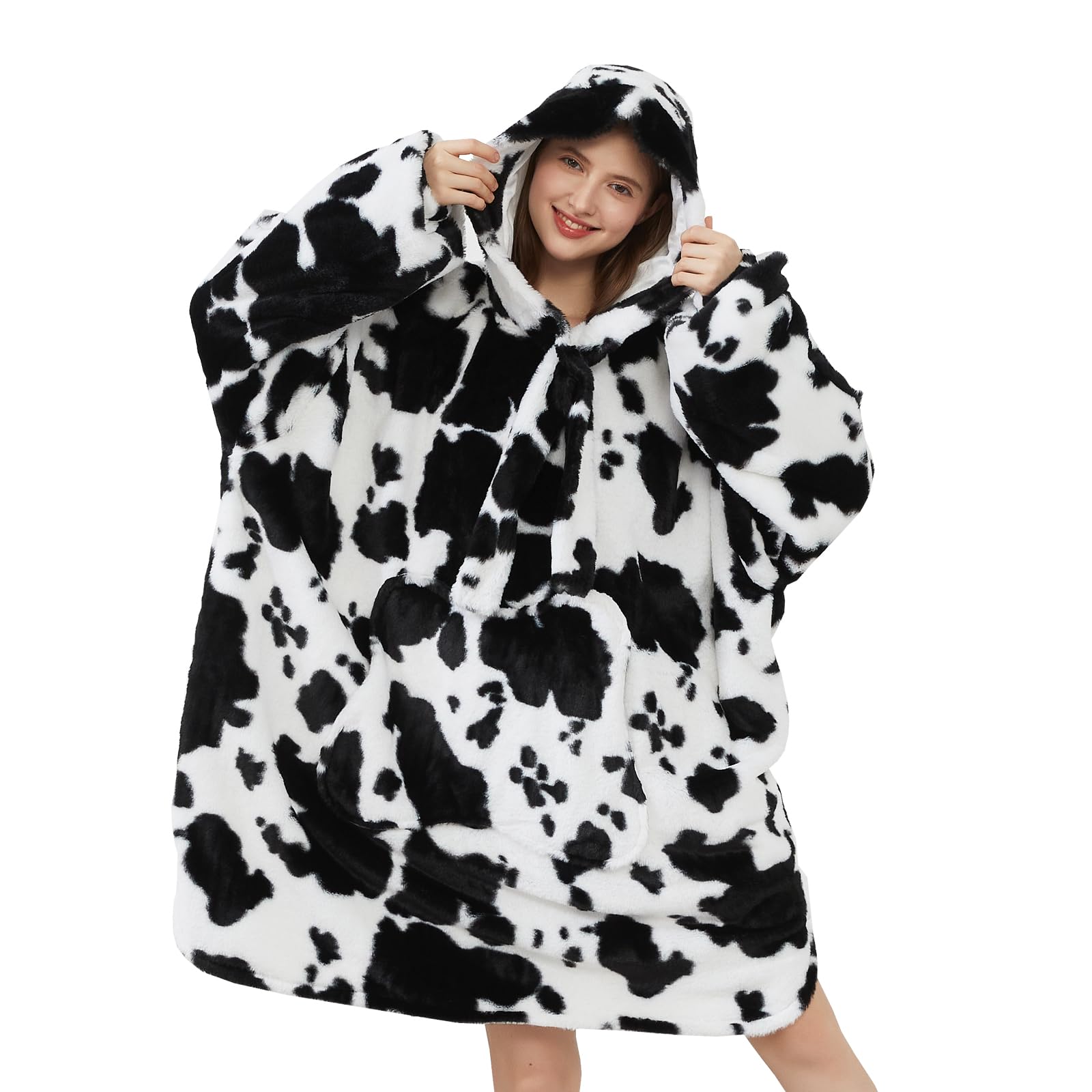 Softan Blanket Hoodie, Oversized Wearable Blanket for Adult Women