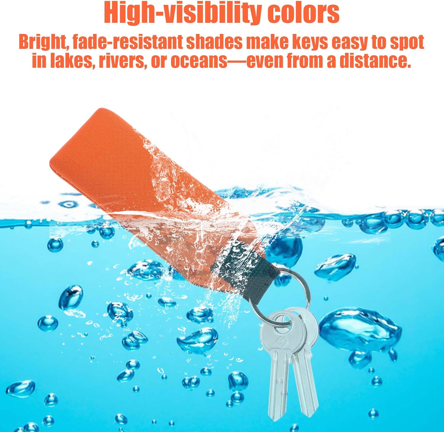 18 PCS Floating Keychain Set – Waterproof, High-Visibility Foam Key Floats for Boating, Fishing, Kayaking & Water Sports (6 Colors – Red, Yellow, Blue, Purple, Orange, Light Blue)