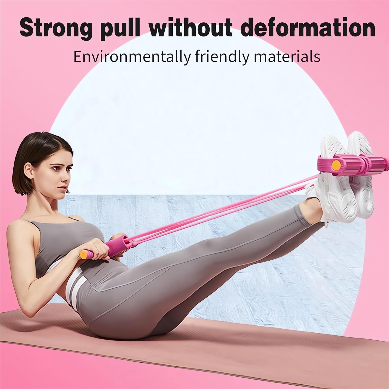 21 bandas de resistencia de fitness, extractor de tobillo con pedal de 4 tubos, bandas de ejercicio con asas, bandas de ejercicio para entrenamiento de brazos y pesas de brazo, equipo de ejercicio