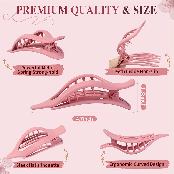 Sisiaipu 10 Pzas Pinzas Planas para Cabello Mujer miniatura 3