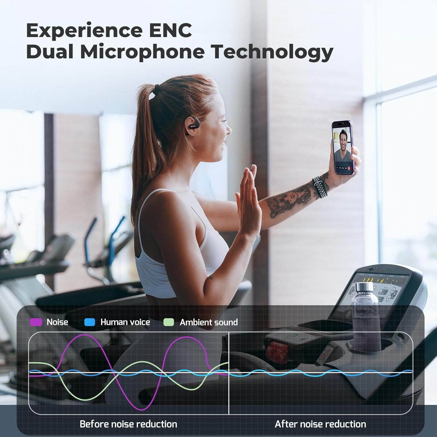 BlitzMax Cuffie Bluetooth 5.3 Orecchio Aperto, Auricolari Senza Fili con ganci per orecchie, Cuffie Open Ear Wireless, driver da 16,2 mm, 61 ore di riproduzione, per Escursioni, Corsa e Allenamenti BlitzMax Cuffie Bluetooth 5.3 Orecchio Aperto, Auricolari Senza Fili con ganci per orecchie, Cuffie Open Ear Wireless, driver da 16,2 mm, 61 ore di riproduzione, per Escursioni, Corsa e Allenamenti