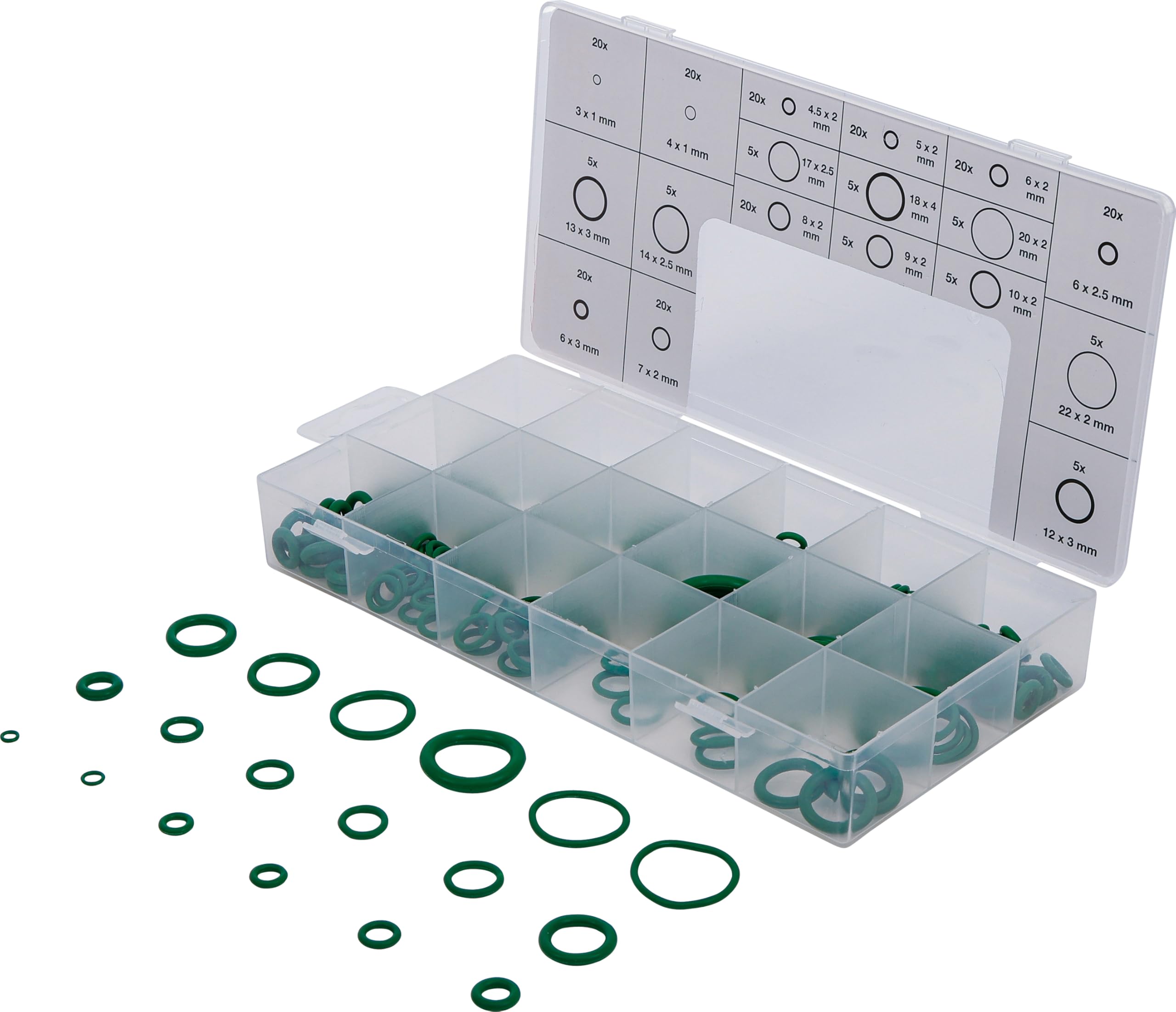 BGS 8121 | Assortimento o-ring | HBNR | Ø 3 - 22 mm | 225 pz.