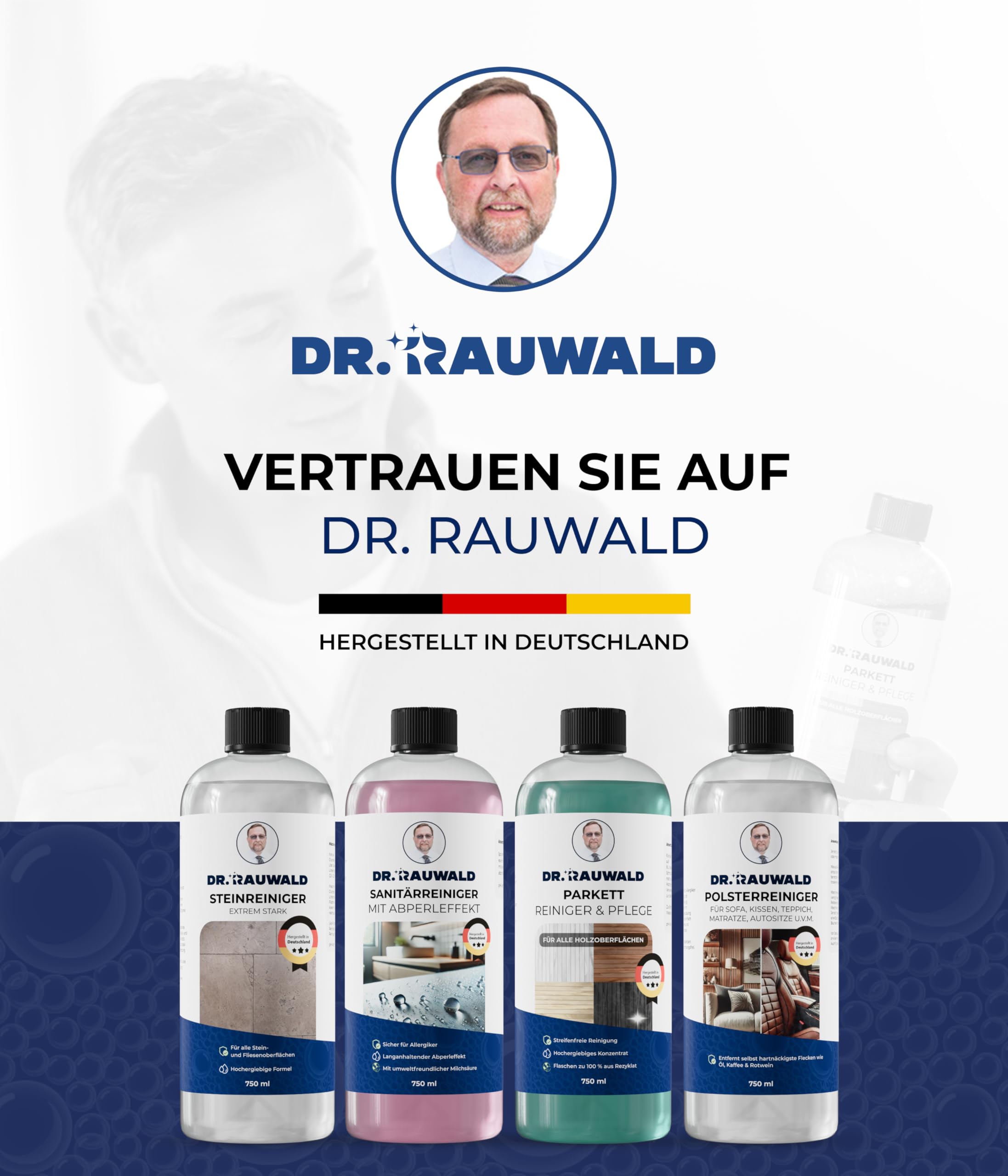 Dr. Rauwald Folienentferner Auto 4-TLG. Set für Aufkleber & Vignetten | Inkl. Rakel, Pinsel & Tuch. Lackschonend (pH-neutral). Löst Tönungsfolie, Werbefolie & Klebereste in nur 15 Min.