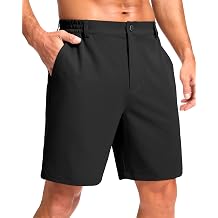 Pudolla Mens Casual Shorts 7"/9"/5" Lightweight Golf Shorts with 3 Pockets Stretch Quick Dry Comfy Work Shorts