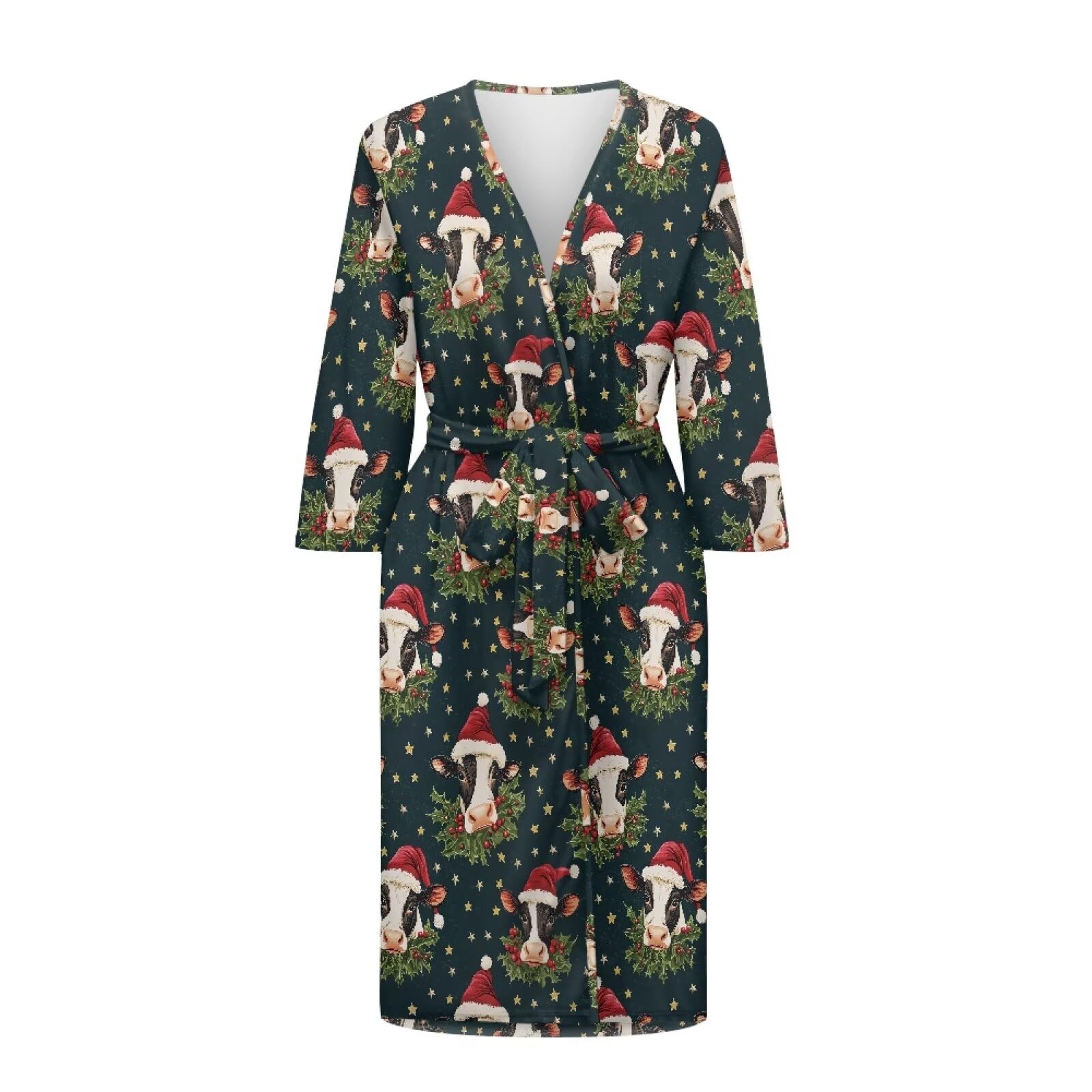 Biyejit Camisón de manga larga con diseño de bosque de hongos para mujer, camisón suave, talla S-2XL, Bosque de hongos, S