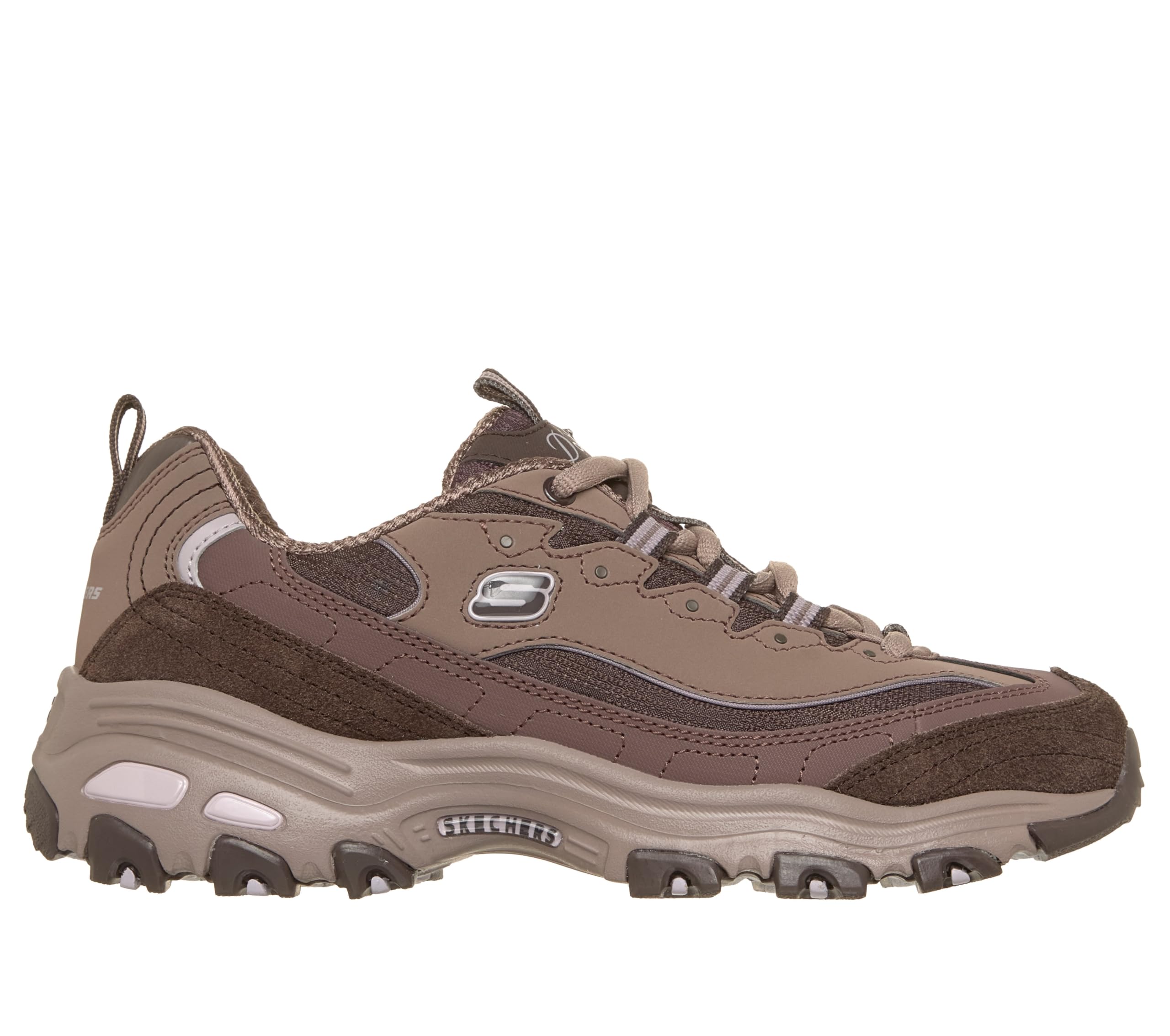 Skechers Damen D'Lites Turnschuhe, Brown Leather/Duraleather/Mesh/Brown Trim, 37.5 EU – Ansicht 5