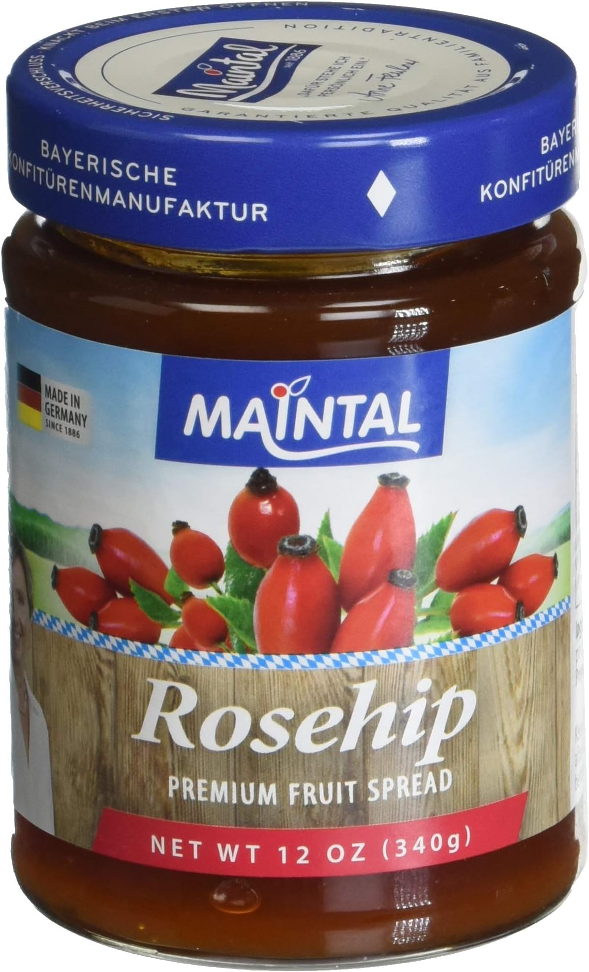 Maintal Rosehip Premium Fruit Spread, 12 Ounce (Pack of 2)