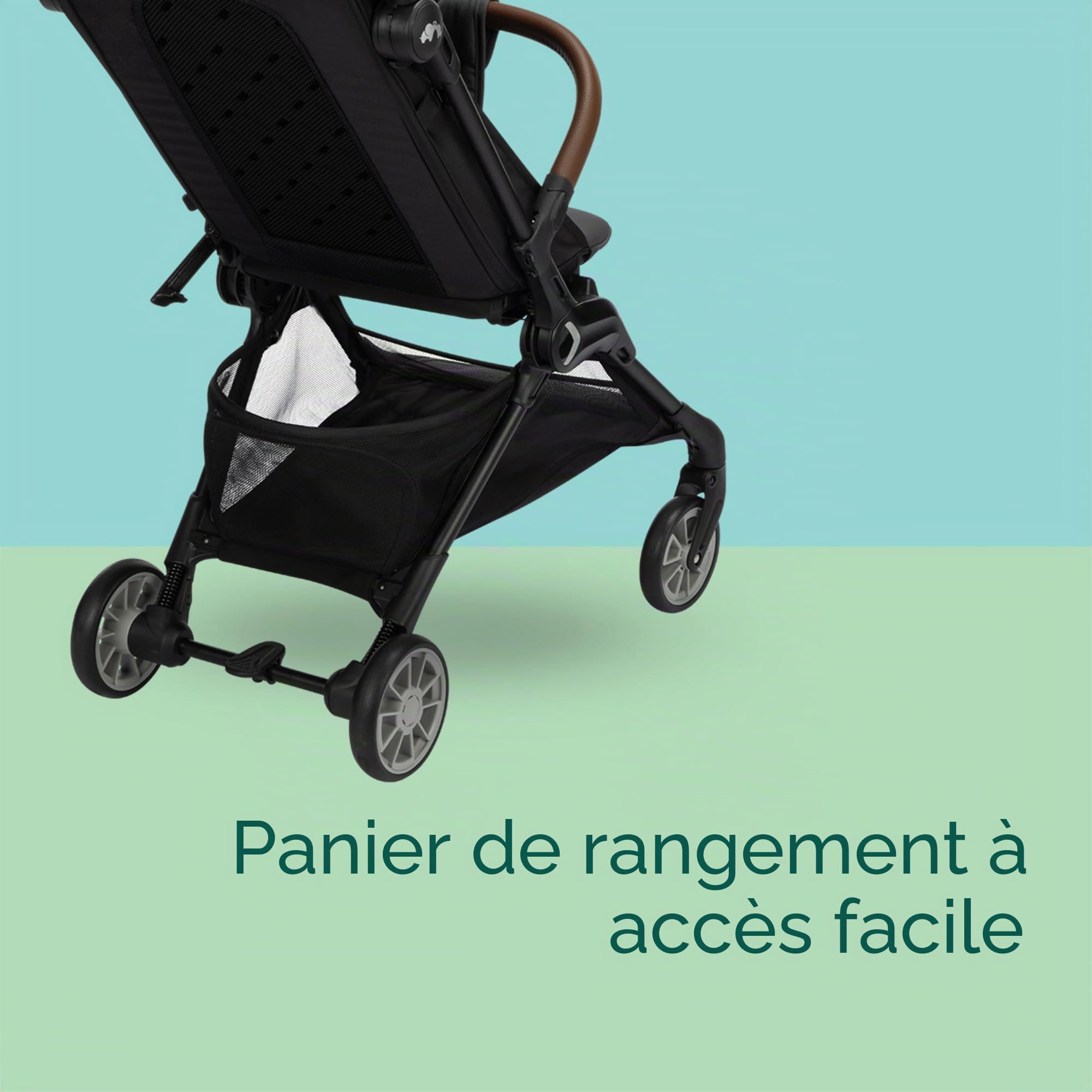 Bebeconfort Zephir Poussette compacte pour bébé de 0 à 4 ans (jusqu'à 22 kg), poussette de voyage légère (5,6 kg), compatible avec cabine d'avion, siège plat et inclinable, panier de rangement