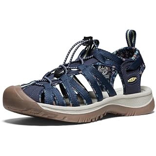 KEEN Women's Whisper Adventure Sandal, Navy/Birch, 6