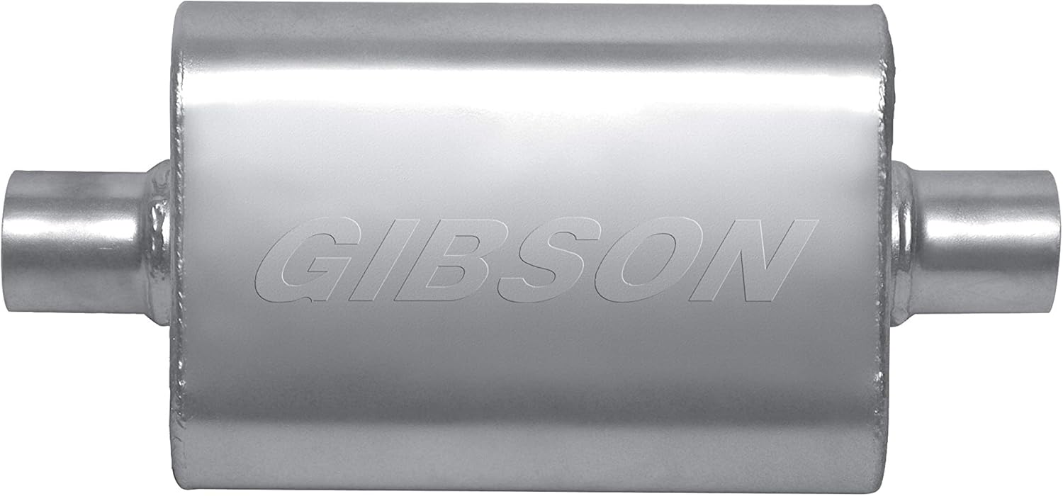 Gibson Performance Exhaust BM0103 MWA 2.25" Stainless Offset/Offset Oval Muffler
