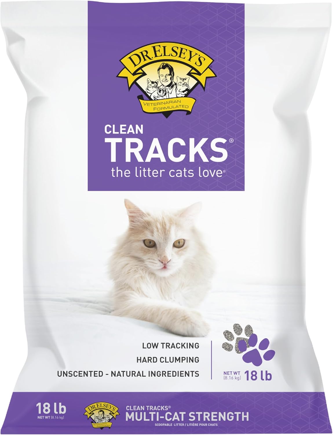 Dr. Elsey’s Clean Tracks Clumping Clay Cat Litter 18 lb. Bag