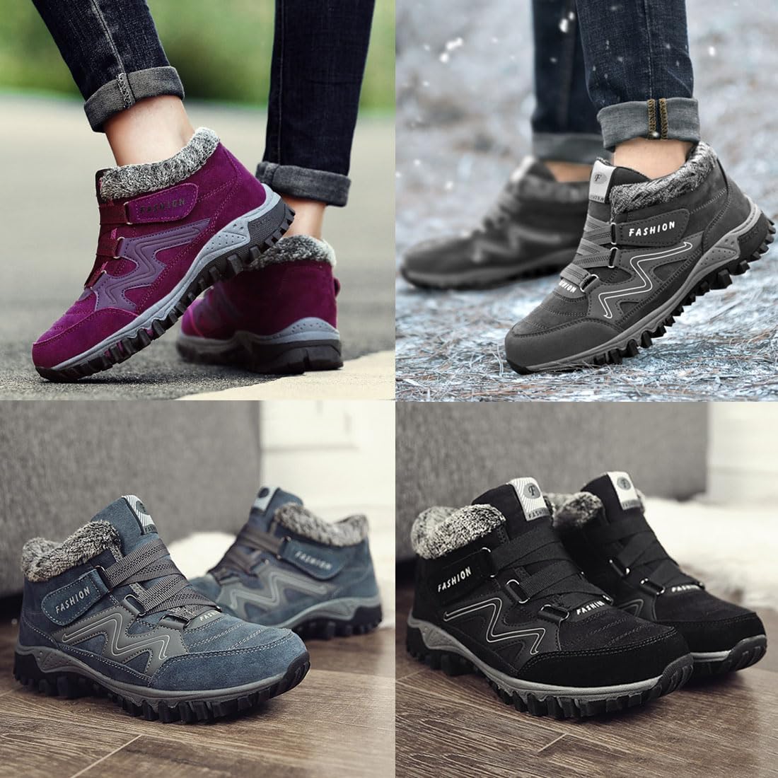 Orthopedic Boots, Waterproof Winter Warm Snow Shoes For Women Men, Non-Slip Outdoor Trekking Boots