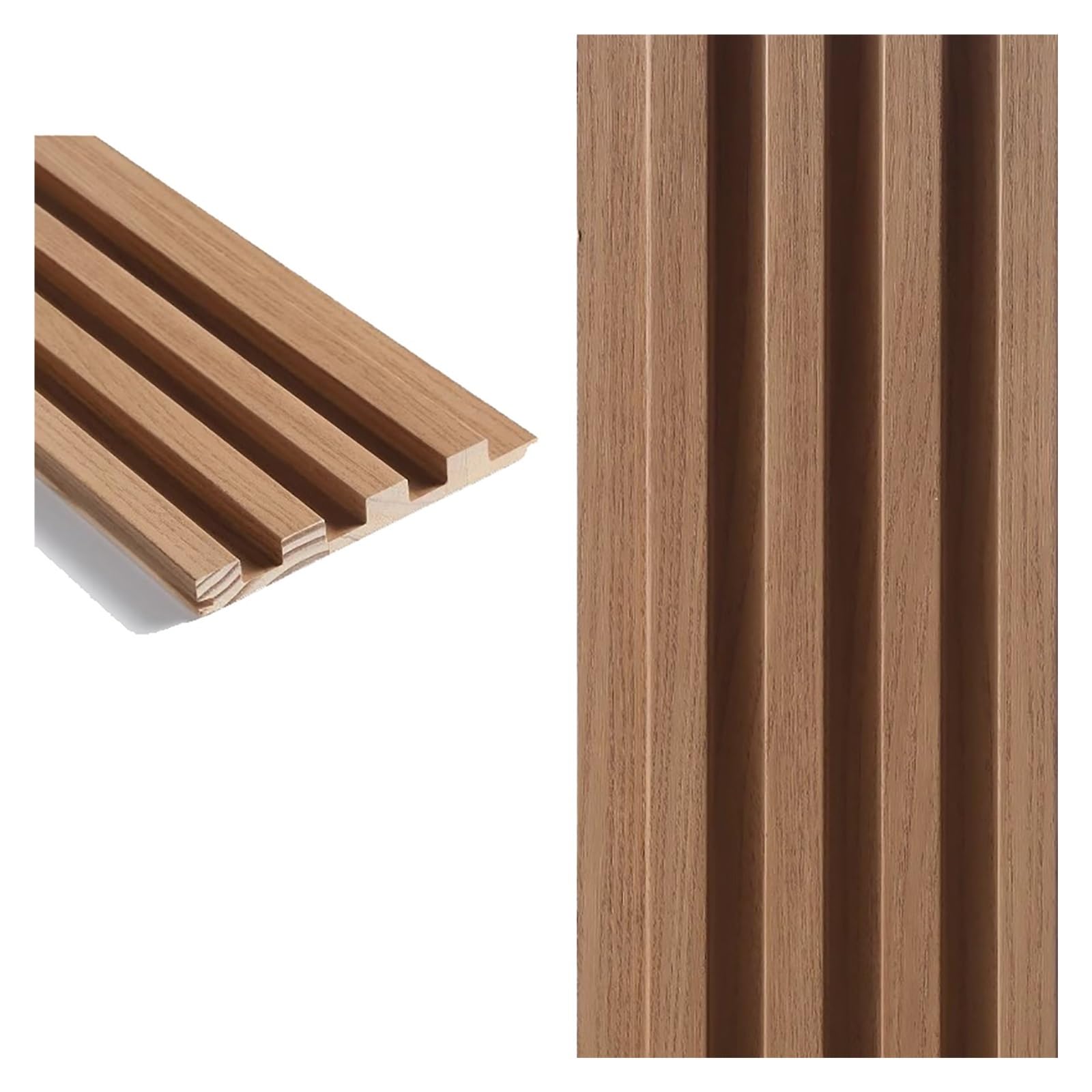 Paneles de pared de madera de listones 3D, paneles de listones resistentes y cortables para interiores y techos, tablero de decoración de pared de TV impermeable para uso doméstico y comercial