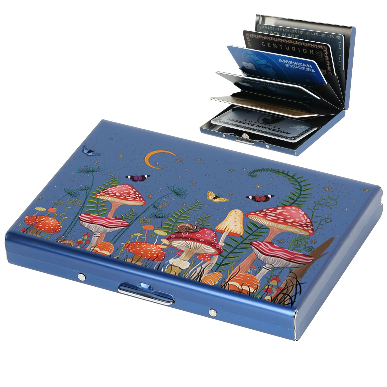 BONSYL® Credit Card Holder, RFID Blocking Slim Metal Credit Card Wallet, with Card Slots, for Women and Men. | RFID Blocking, Slim, 6 Card Slots