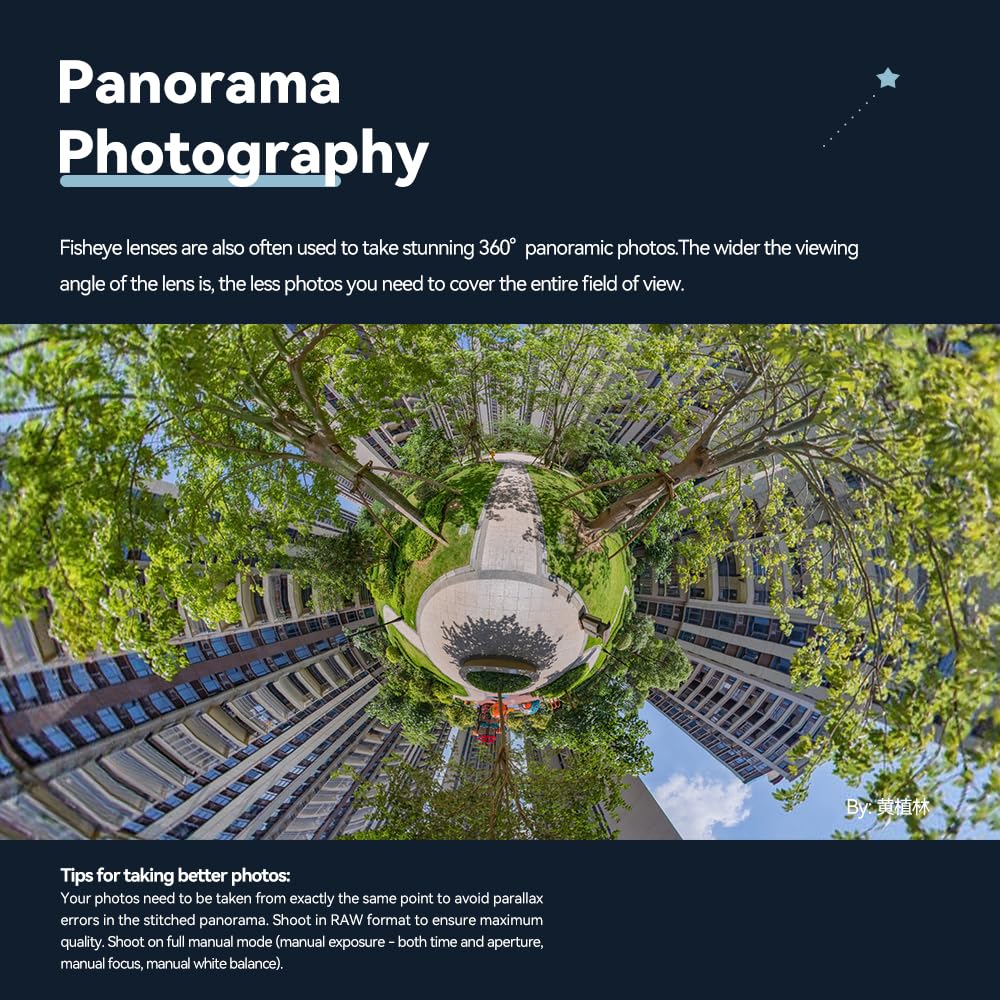 TTARTISAN APS-C 7,5mm F/2 Fisheye X, Ultra-Weitweitobjektiv manuelles Objektiv für Fuji-Bajonett X-A1 X-A10 X-M5 X-H2 X-T1 X-T10 X-T20 X-T30 X-T50 (X-Bajonette)