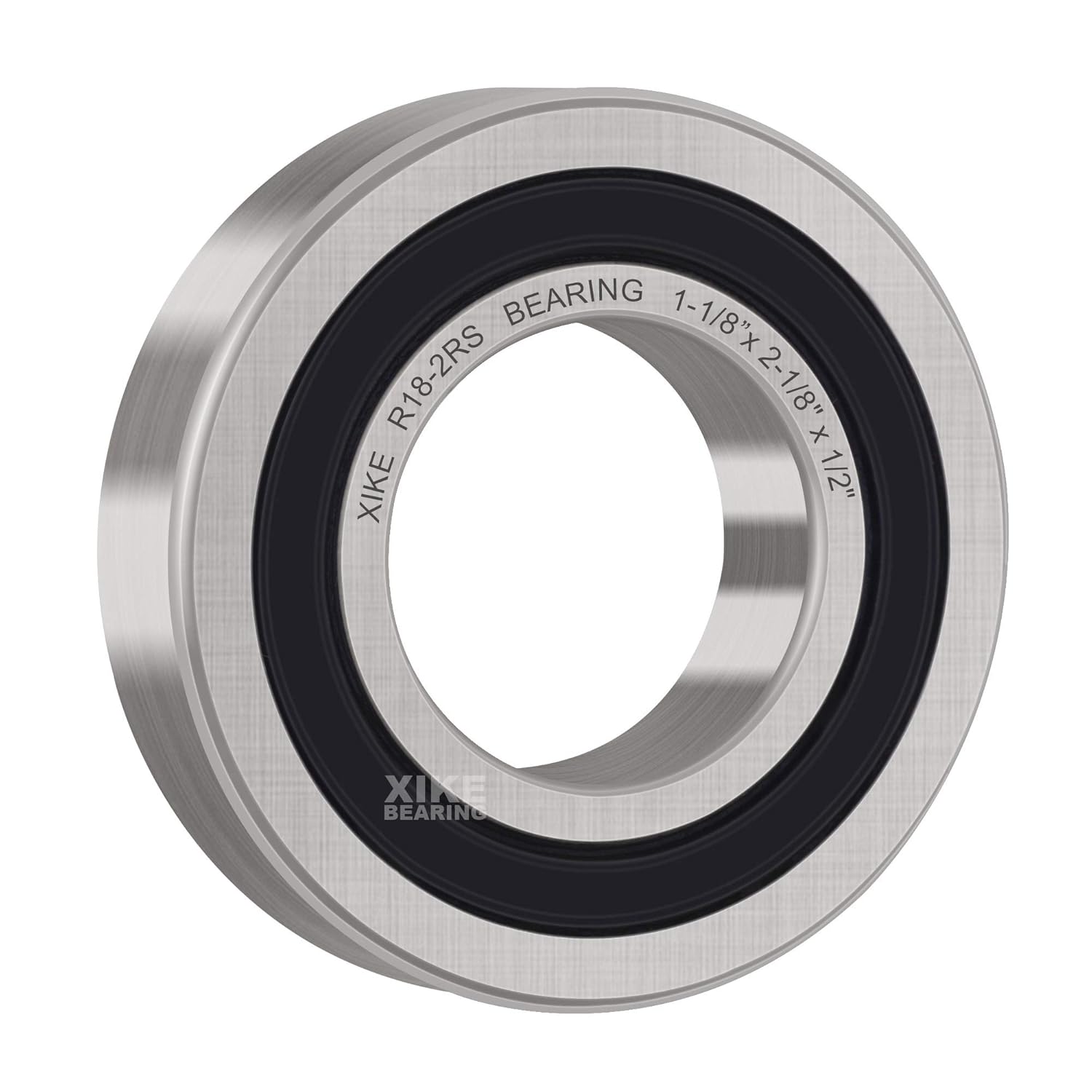 XiKe 4 Pcs R18-2RS Double Rubber Seal Bearings 1-1/8" x 2-1/8" x 1/2", Pre-Lubricated and Stable Performance and Cost Effective, Deep Groove Ball Bearings.