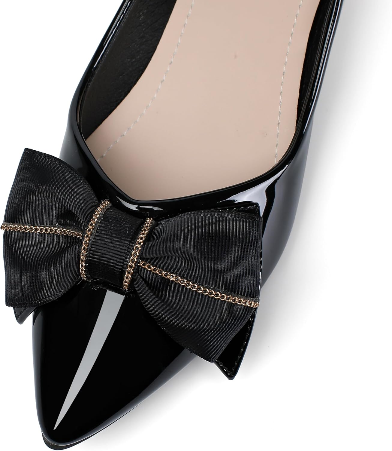 Womens Low Kitten Heels Dressy Shoes Work Comfortable Closed Toe Flower Slip on Formal Party Dance Heeled Pumps - Image 6