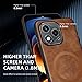 Pzwoxukhov Compatible with Honor 400 Lite Case Cover,PU Leather，Shockproof Phone Case，Compatible with Honor X70i Case Brown