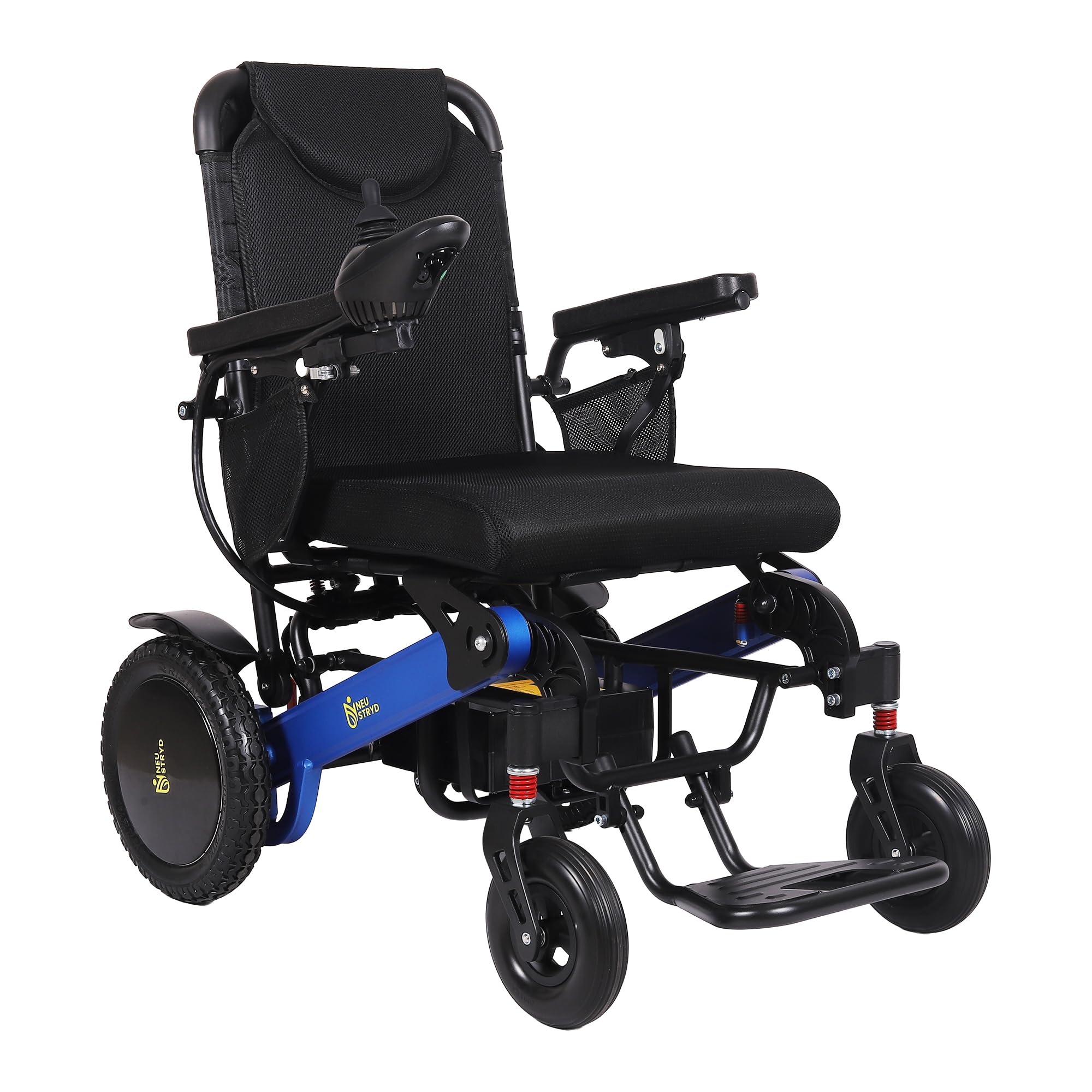 NEUSTRYD E-STRYD ULTRA Foldable Electric Wheelchair | Air Travel Compliant Lithium Ion Battery |12-15 Kms per charge | 150 Kg Calacity | Aviation Aluminium Alloy Frame