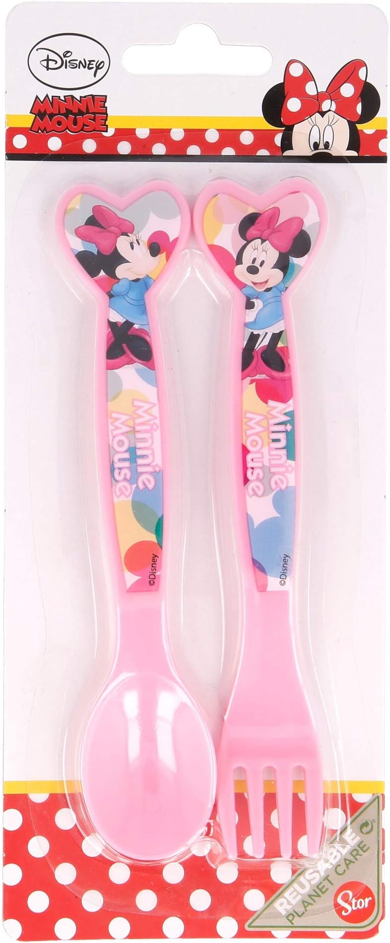 Stor 2 Pcs Pp Cutlery Set Minnie Feel Good