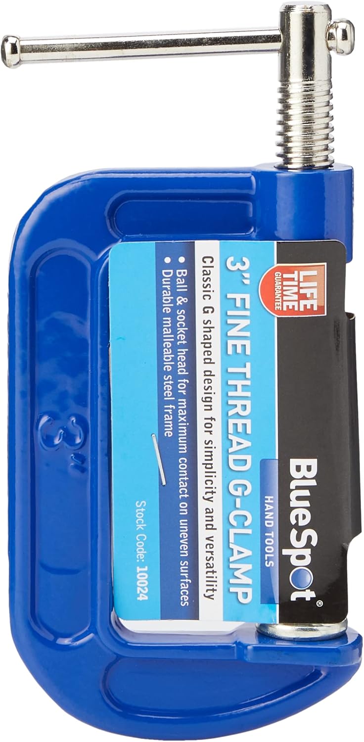 Blue Spot 10024 3-inch Fine Thread G-Clamp