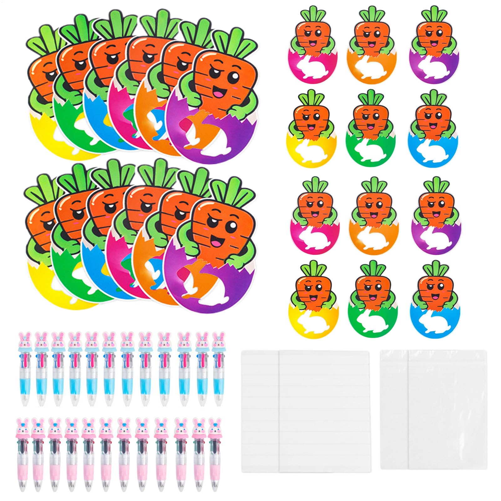 Bolsas de dulces de Pascua con fundas transparentes y tarjetas para evitar roturas de dulces 8