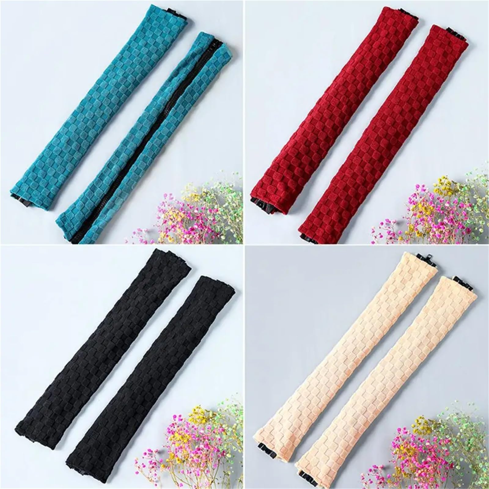 Funda elástica y extraíble para Silla de Oficina, 8 Pares de Fundas for reposabrazos Silla Jacquard con Cremallera, Multicolor, 45 cm, 55(Light Grey,45cm)