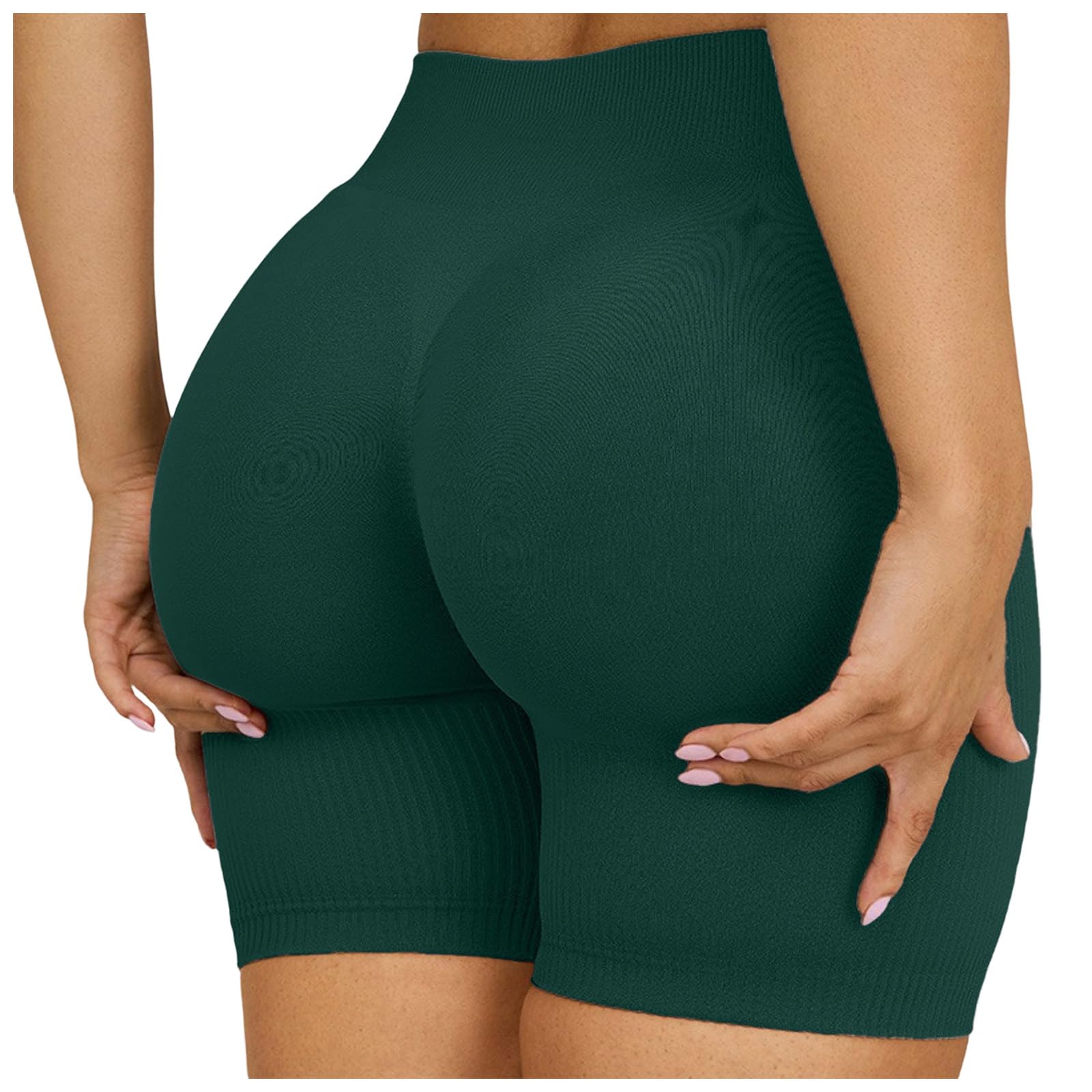 Pantaloncini Palestra Donna Push Up Leggins Corti Donna Vita Alta Shorts Sportivi Senza Cuciture per Yoga Fitness Allenamento Jogging