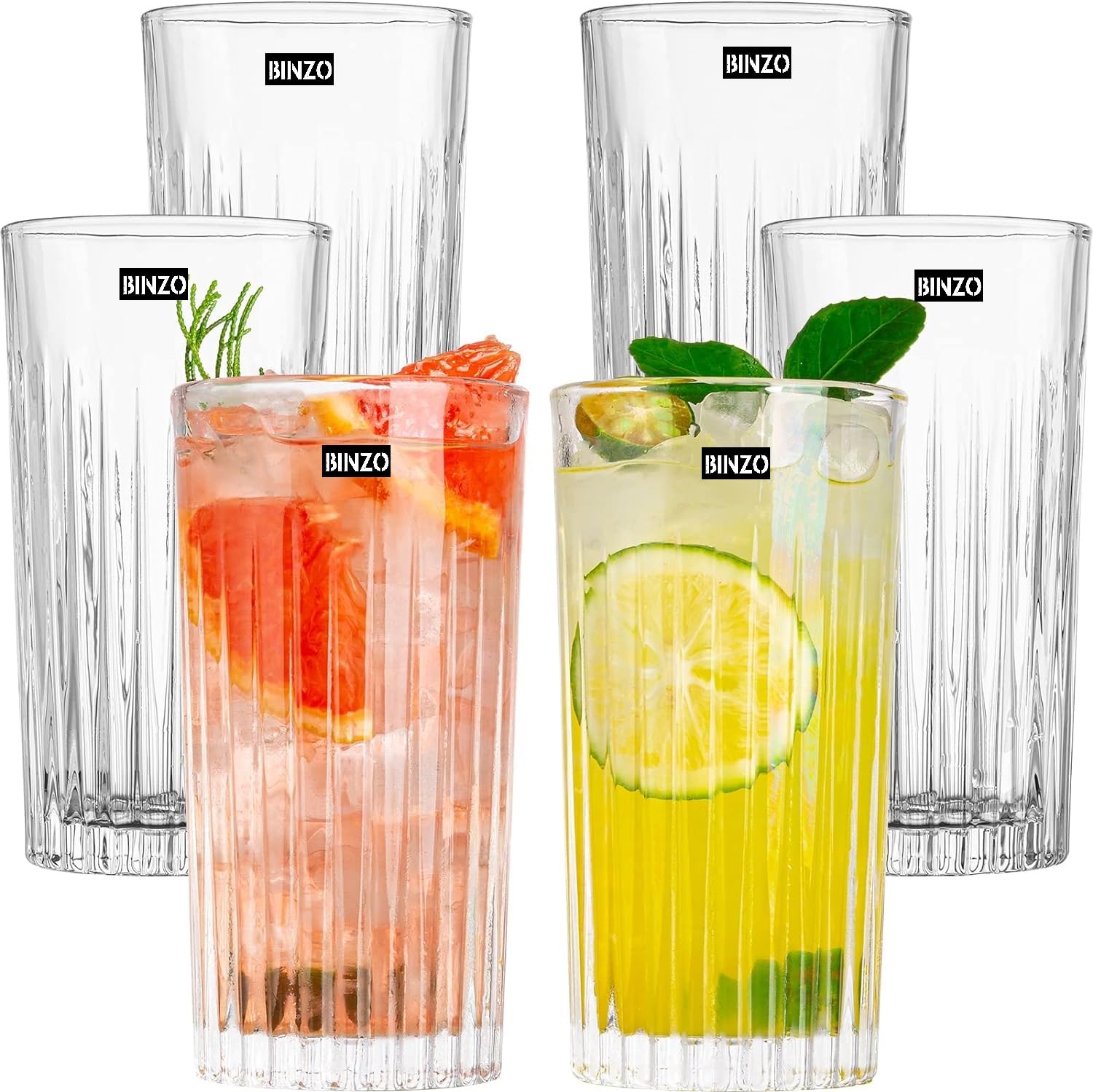 と*し様 Waltco Glass Caster&PFLUEGER SUMMIT Buy BINZO Crystal Water Glasses, Set of 6, 360 ml, Highball