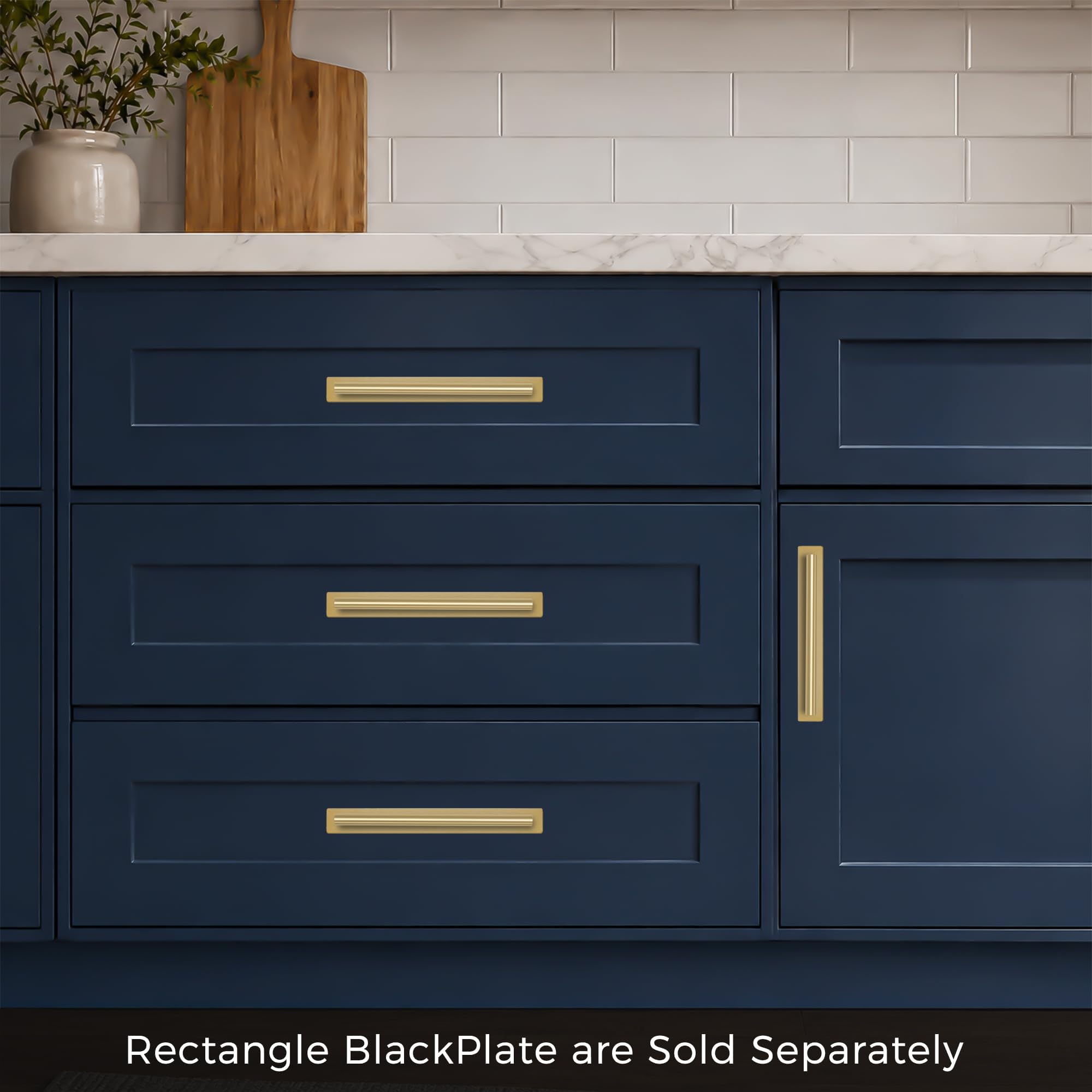 QOGRISUN Solid Brass Cabinet Back Plates - 5 Pack -6