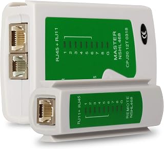 Testador de Cabo De Rede Rj45 Rj11 Teste Profissional para Ethernet Lan Fio de Telefone Telefonia Com Capa