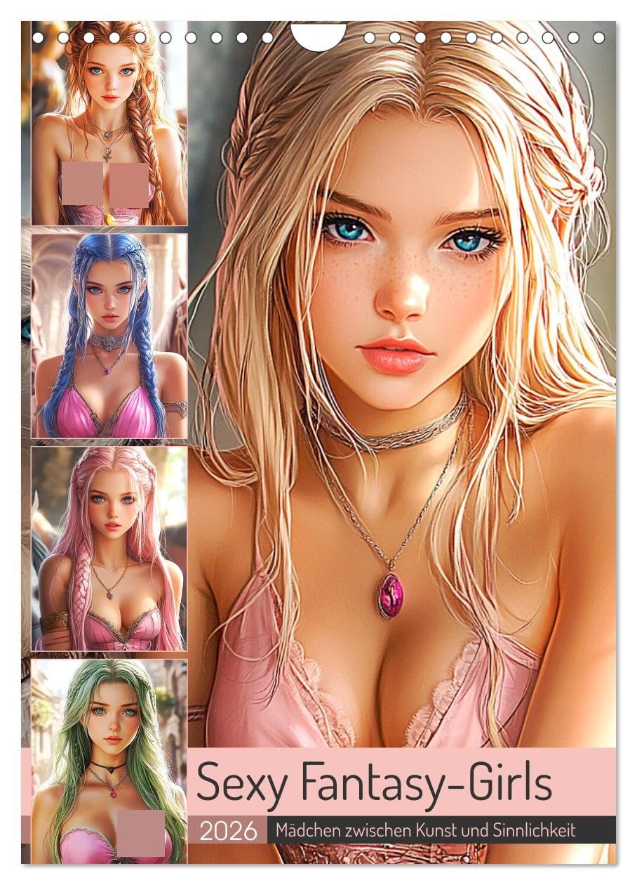 Sexy fantasy girls. Girls between art and sensuality UK-Version (Wall Calendar 2026 DIN A4 Portrait), CALVENDO 12 Month Wall Calendar