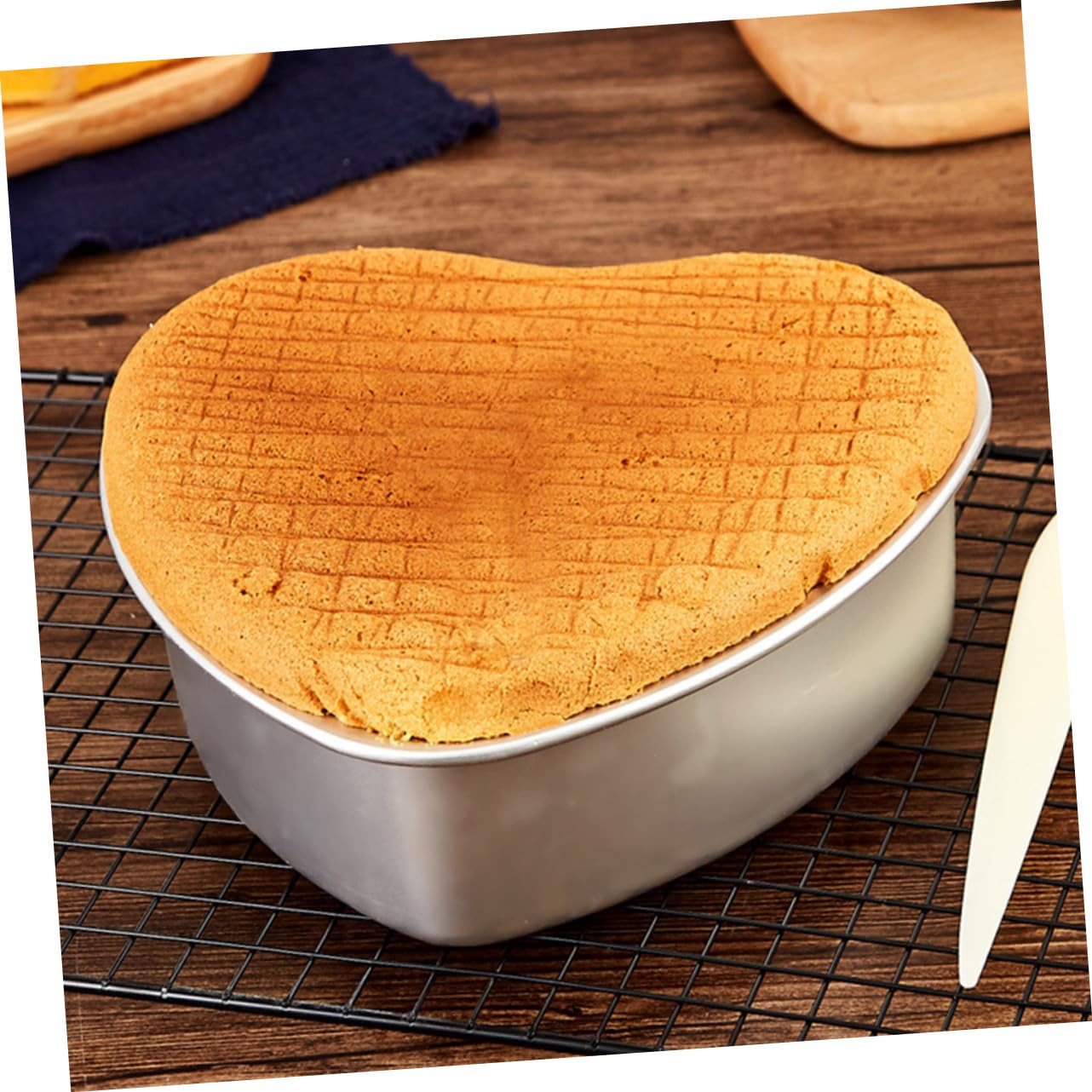Moldes para Pasteles con Forma de Corazón 7 Pulgadas de Aluminio con Fondo Desmontable para Hornear Tartas y Postres Versátiles en Eventos y Celebraciones 2 Piezas