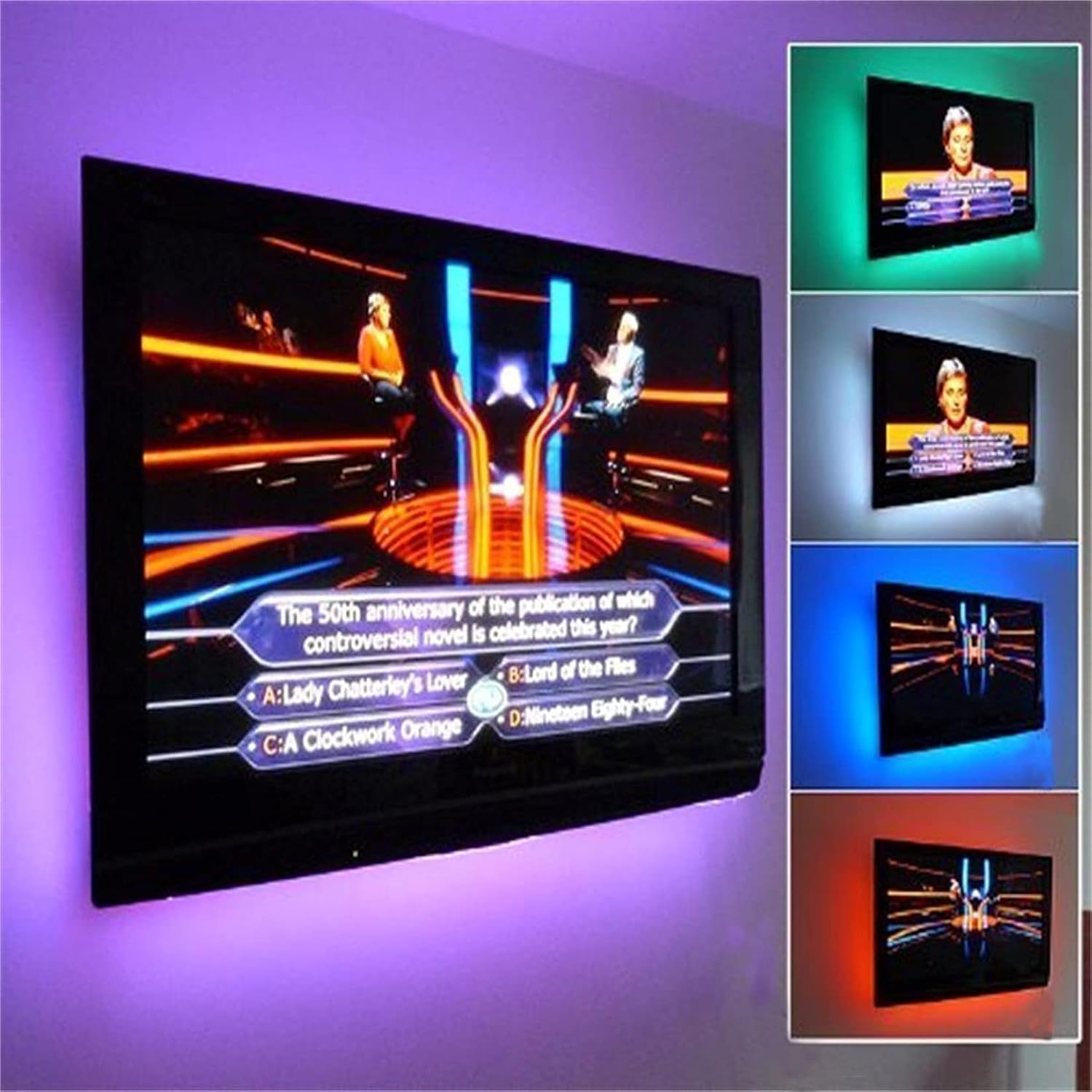 Vansky Led Strip Lights, Bias Lighting for 40-60 inch TV 6.6ft RGB USB Powered LED Light Strip with Remote,TV Backlight Kit for Flat Screen TV,PC