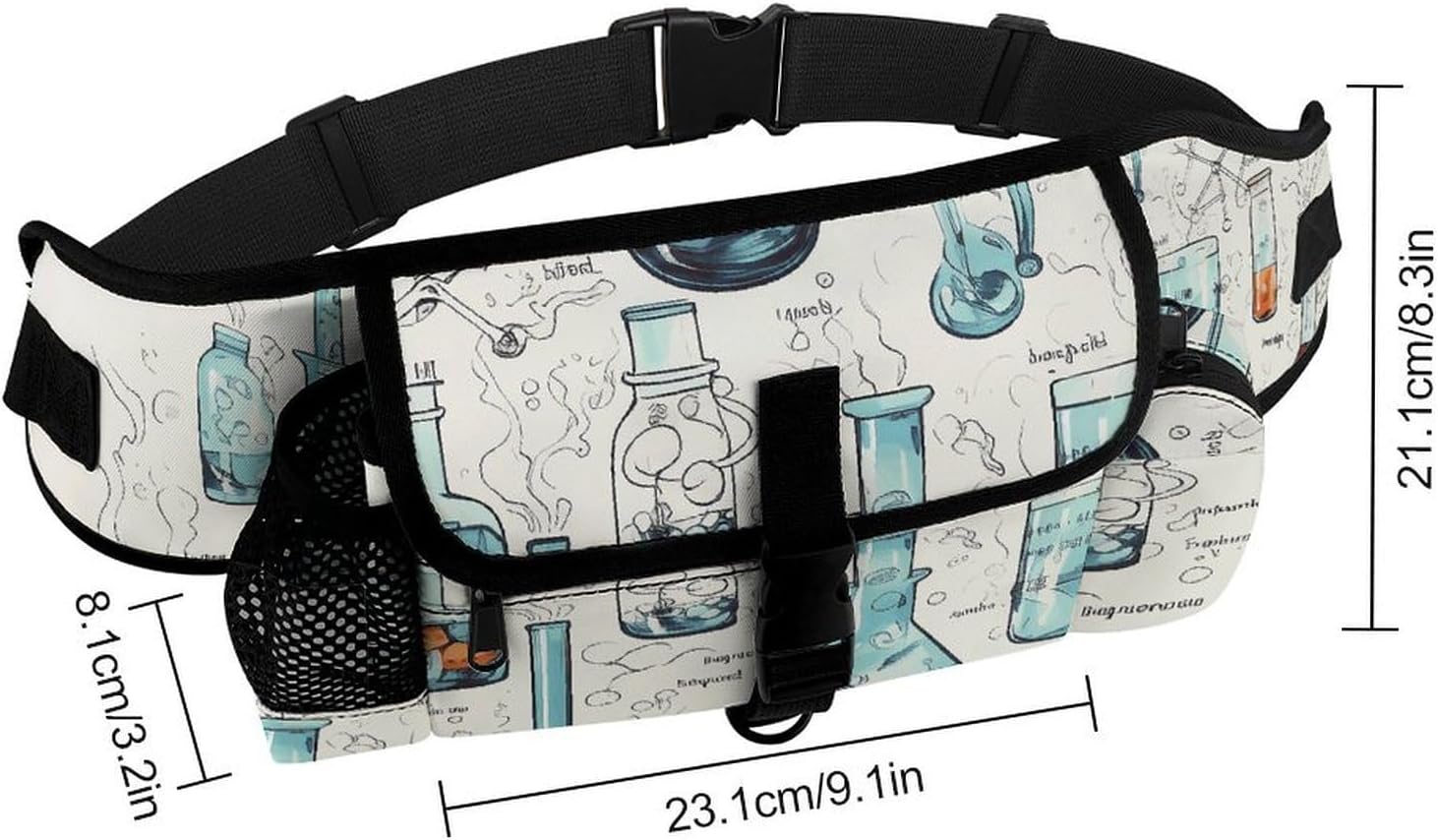 Chemistry Print Dog Treat Pouch,Easy One-hand Access image 2