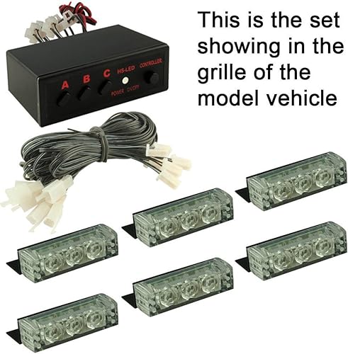 Miniatura 6 de 54 LED de advertencia Uso intermitente Luces estroboscópicas de emergencia para vehículo de emergencia Barra de luces estroboscópicas para